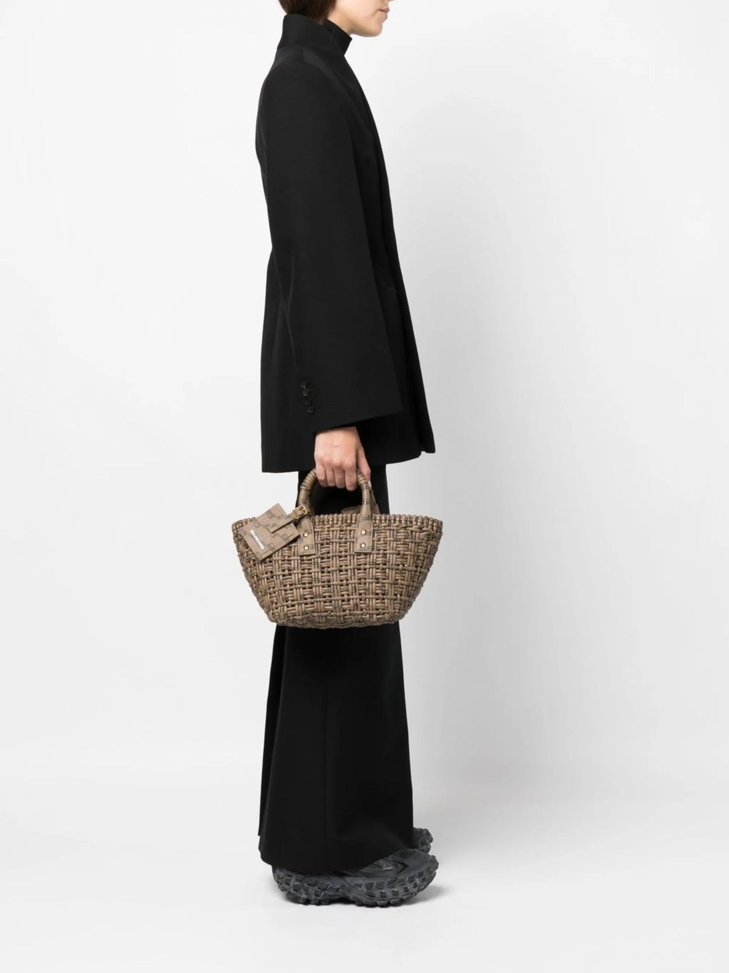 interwoven-design tote bag