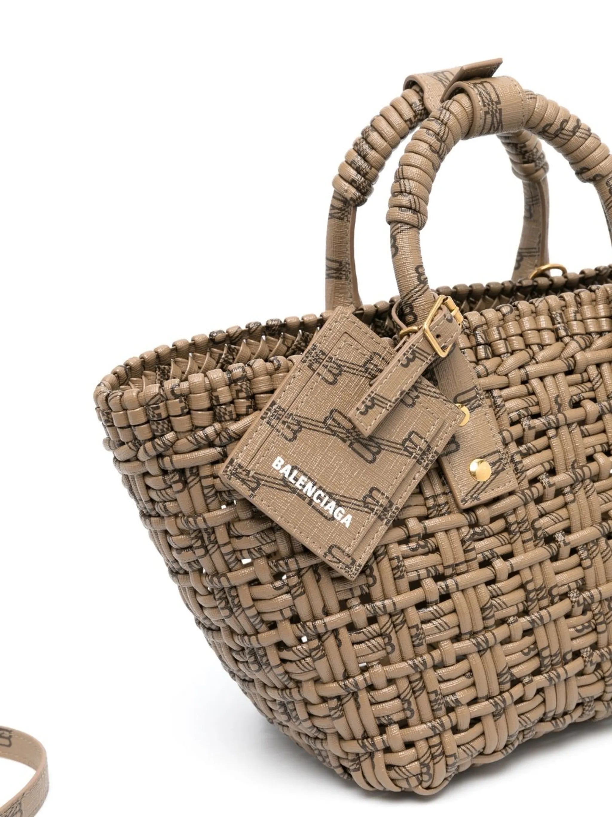 interwoven-design tote bag