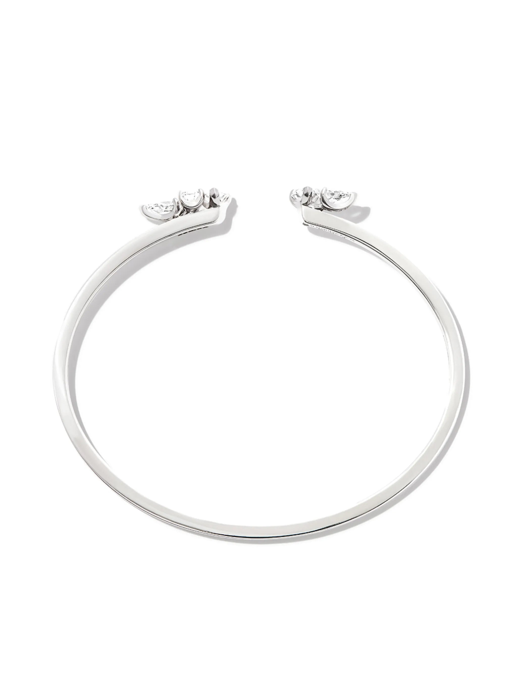 18kt white gold Serti pave 5 diamond cuff