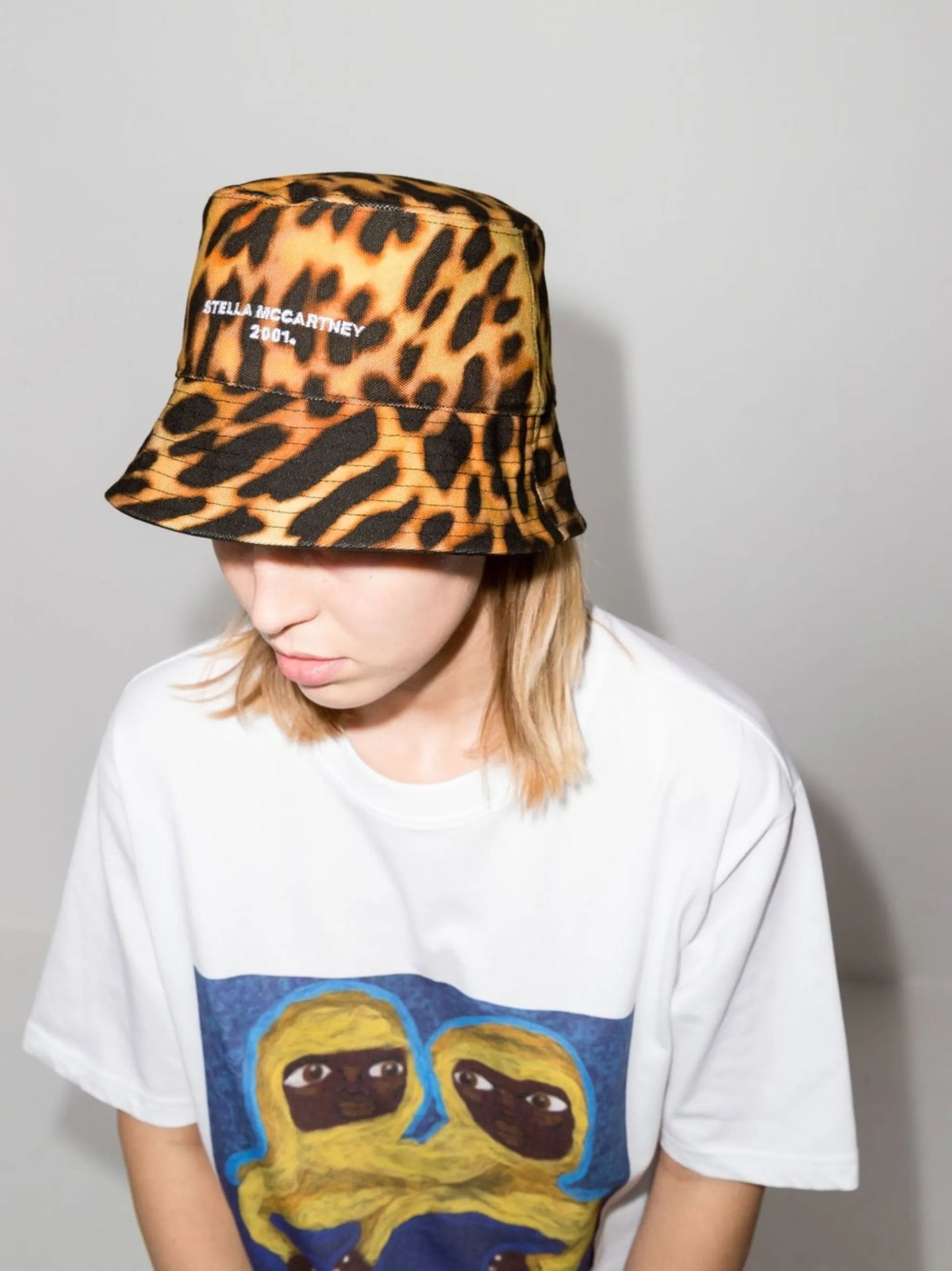 2001-logo leopard-print bucket hat