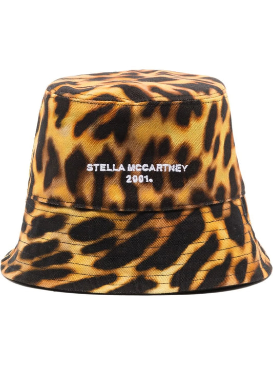 2001-logo leopard-print bucket hat