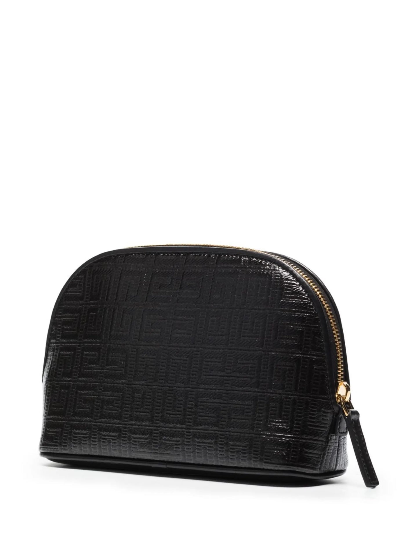 logo-print embossed clutch