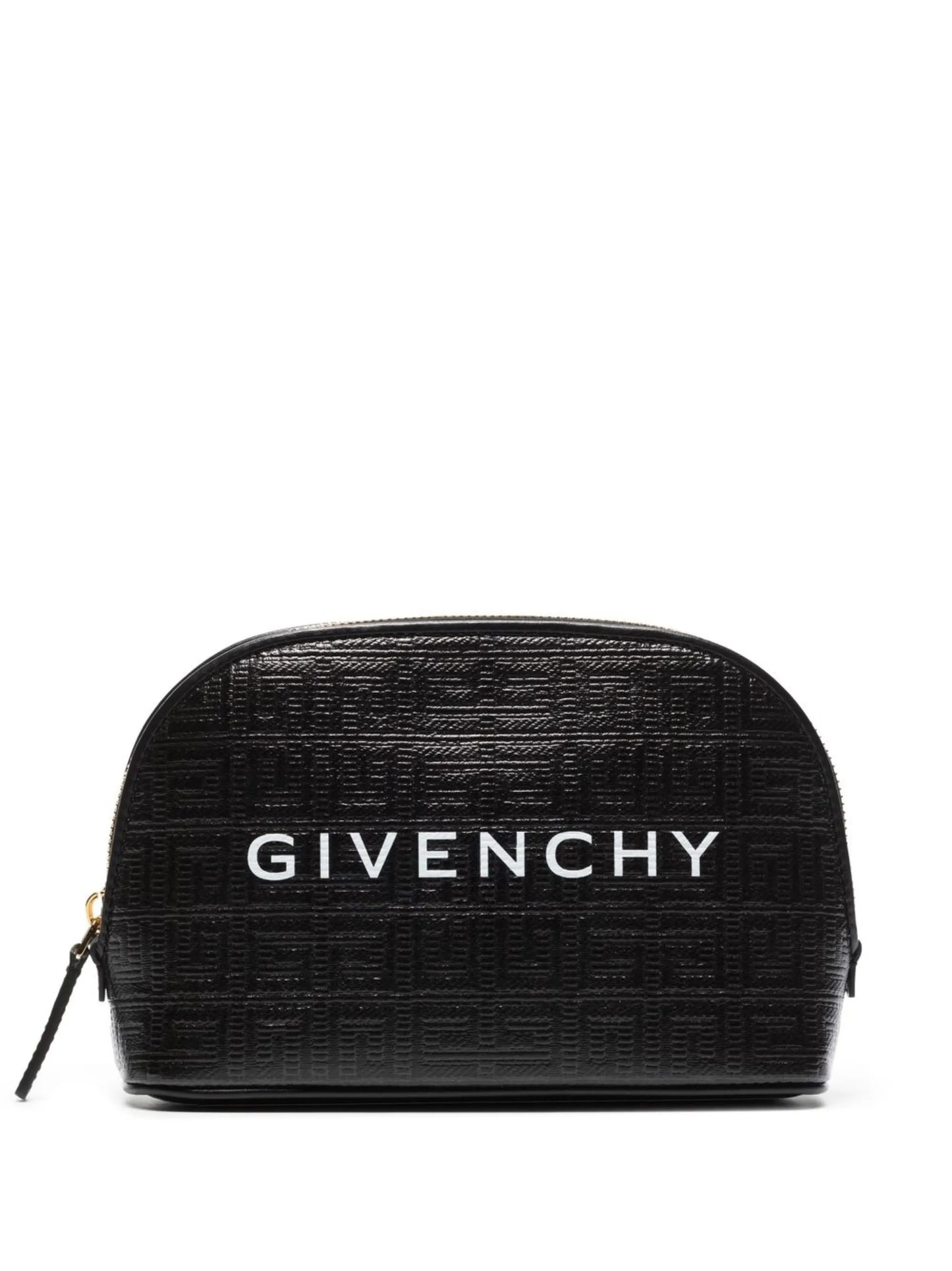 logo-print embossed clutch