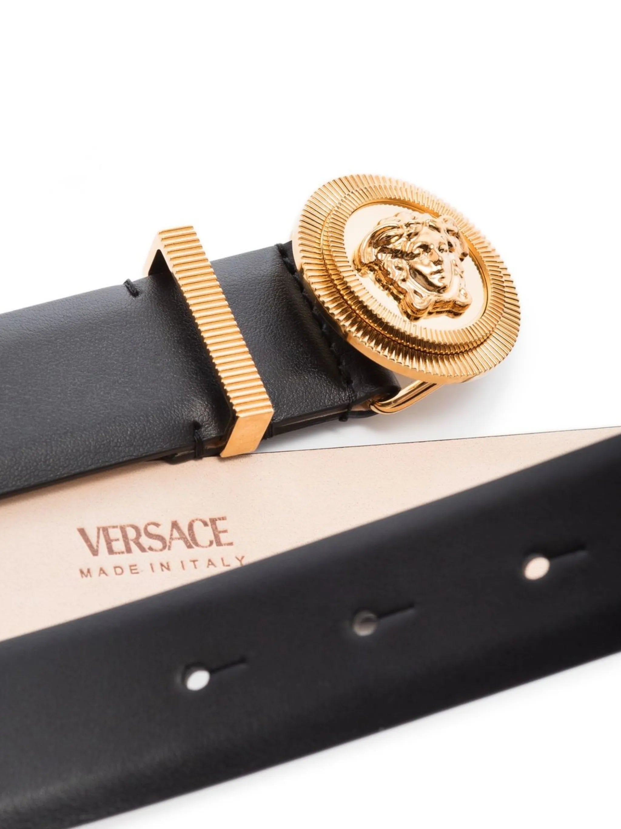 Medusa Biggie leather belt