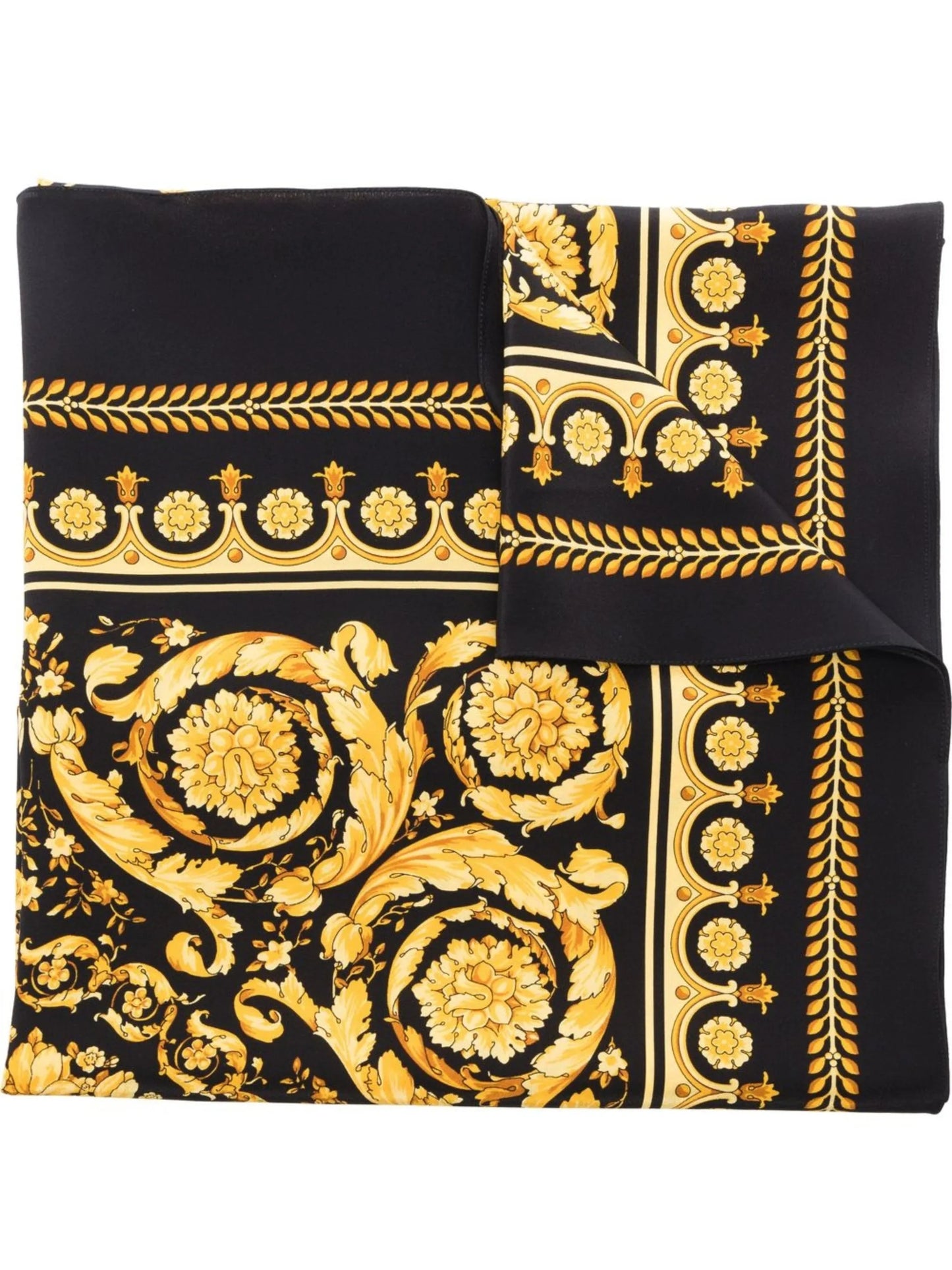 Barocco-print silk scarf
