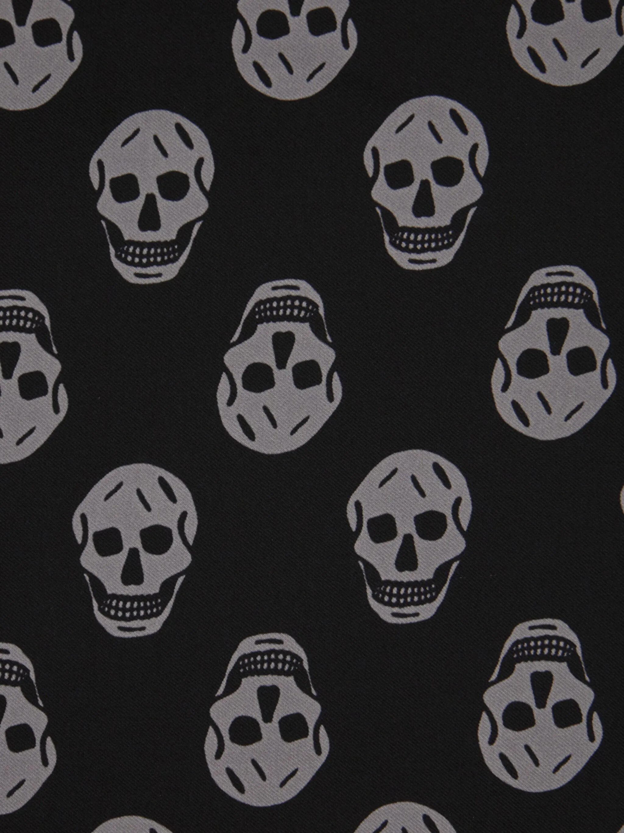 logo-print skull-motif scarf