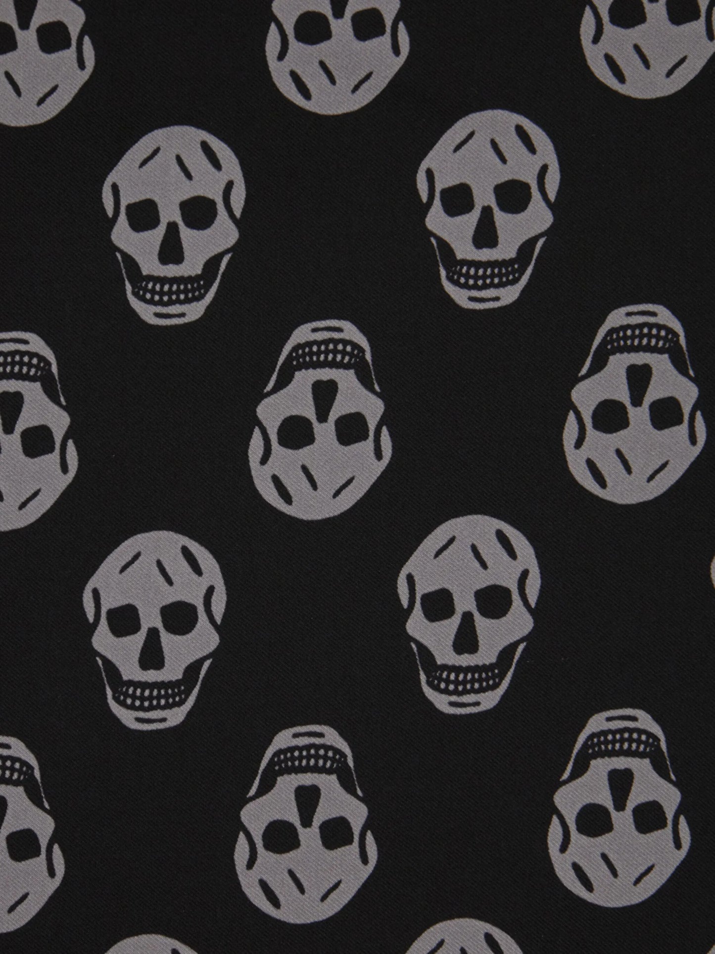 logo-print skull-motif scarf
