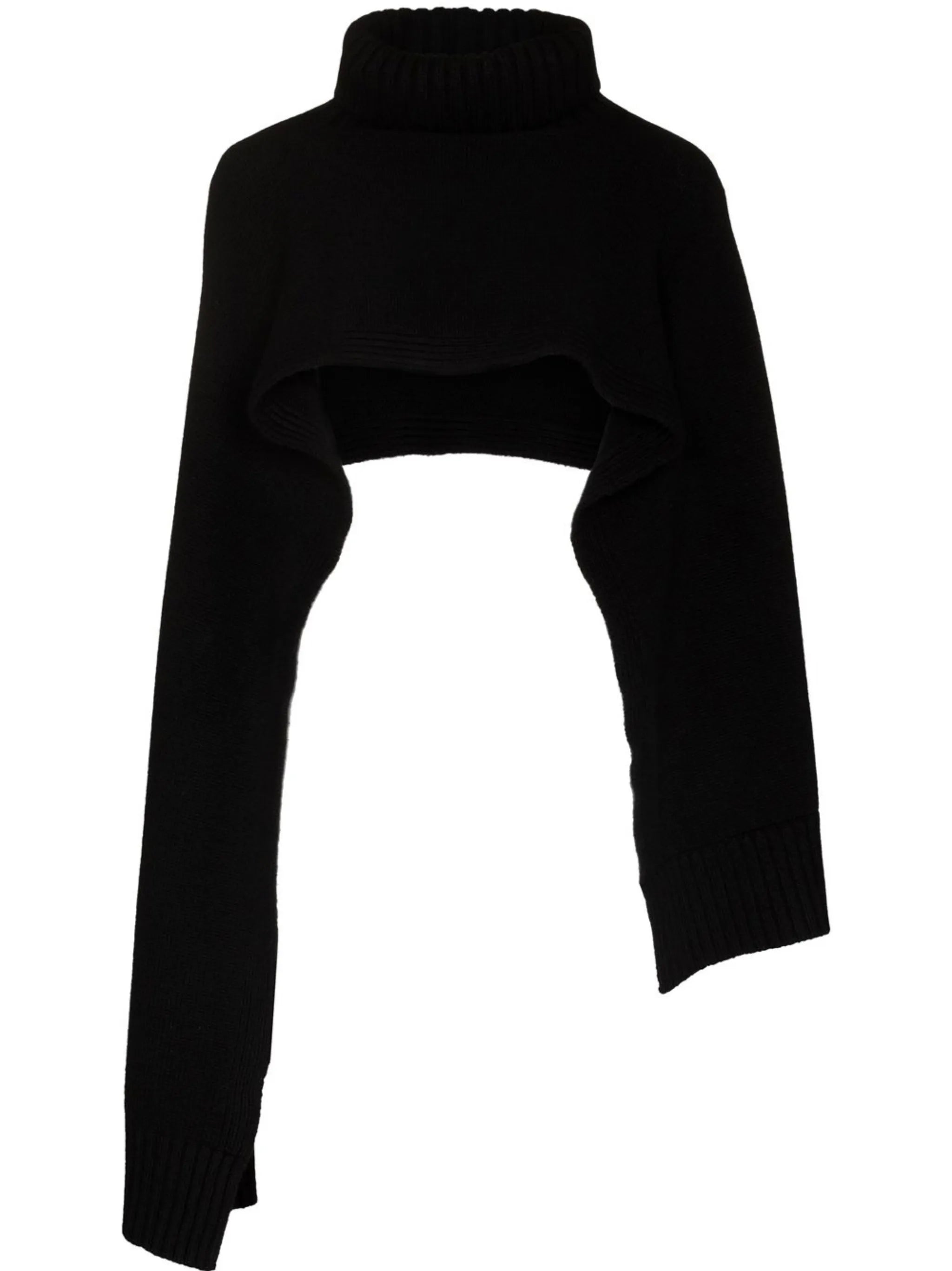 high-neck cashmere scarf