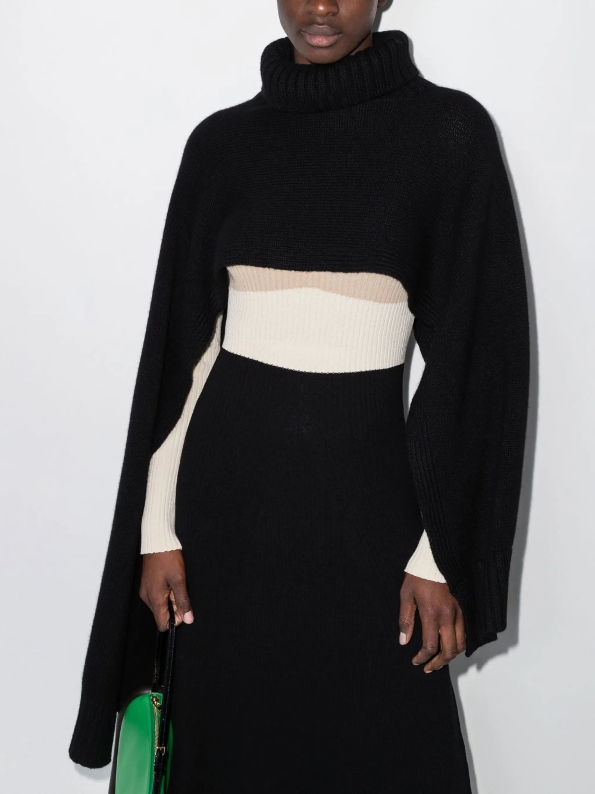 high-neck cashmere scarf