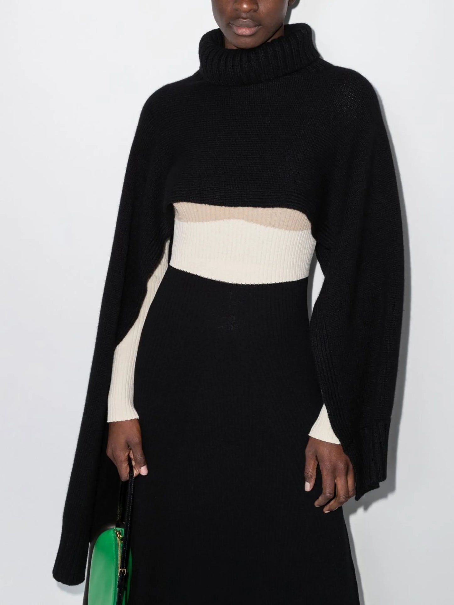 high-neck cashmere scarf