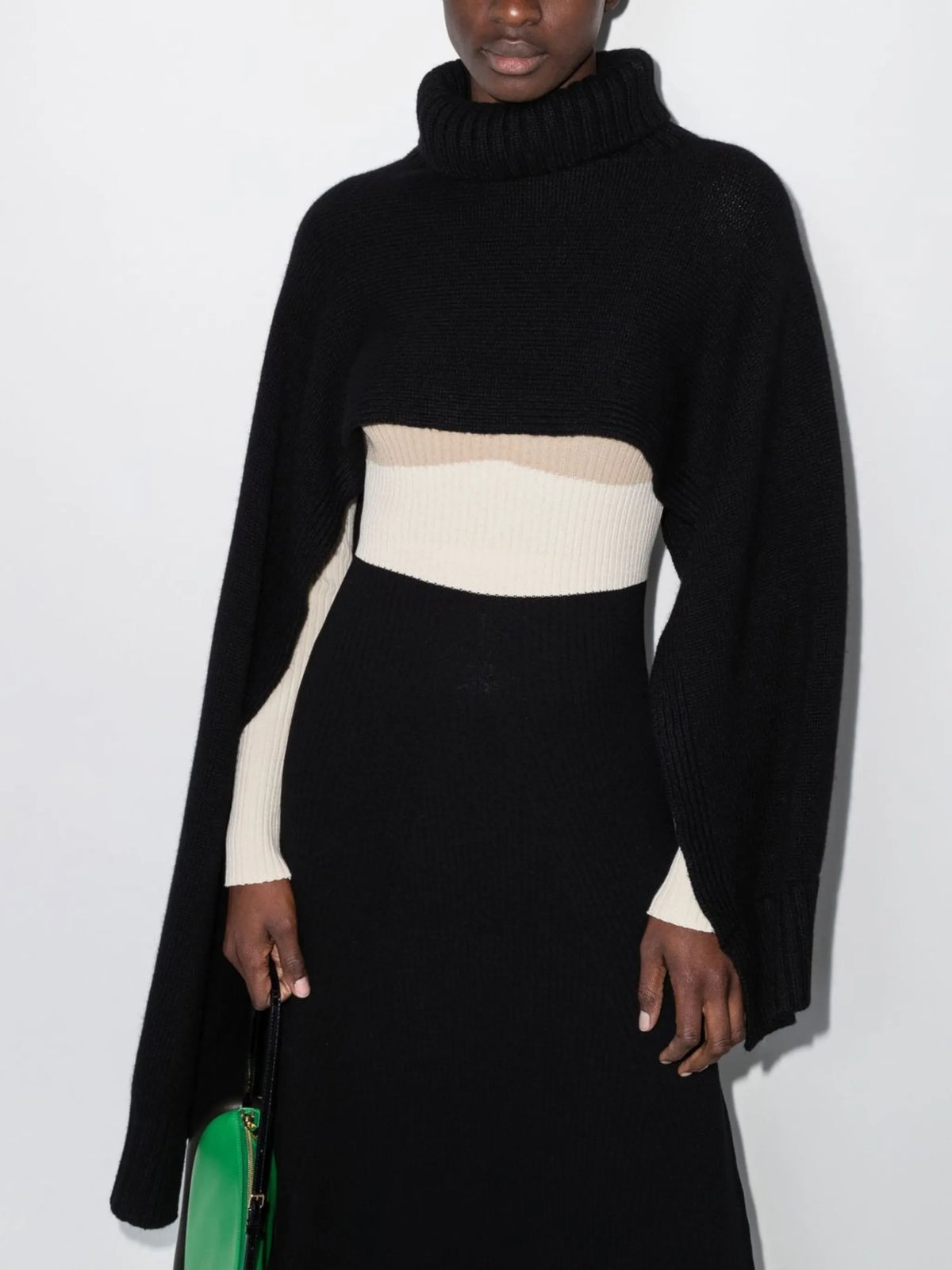 high-neck cashmere scarf