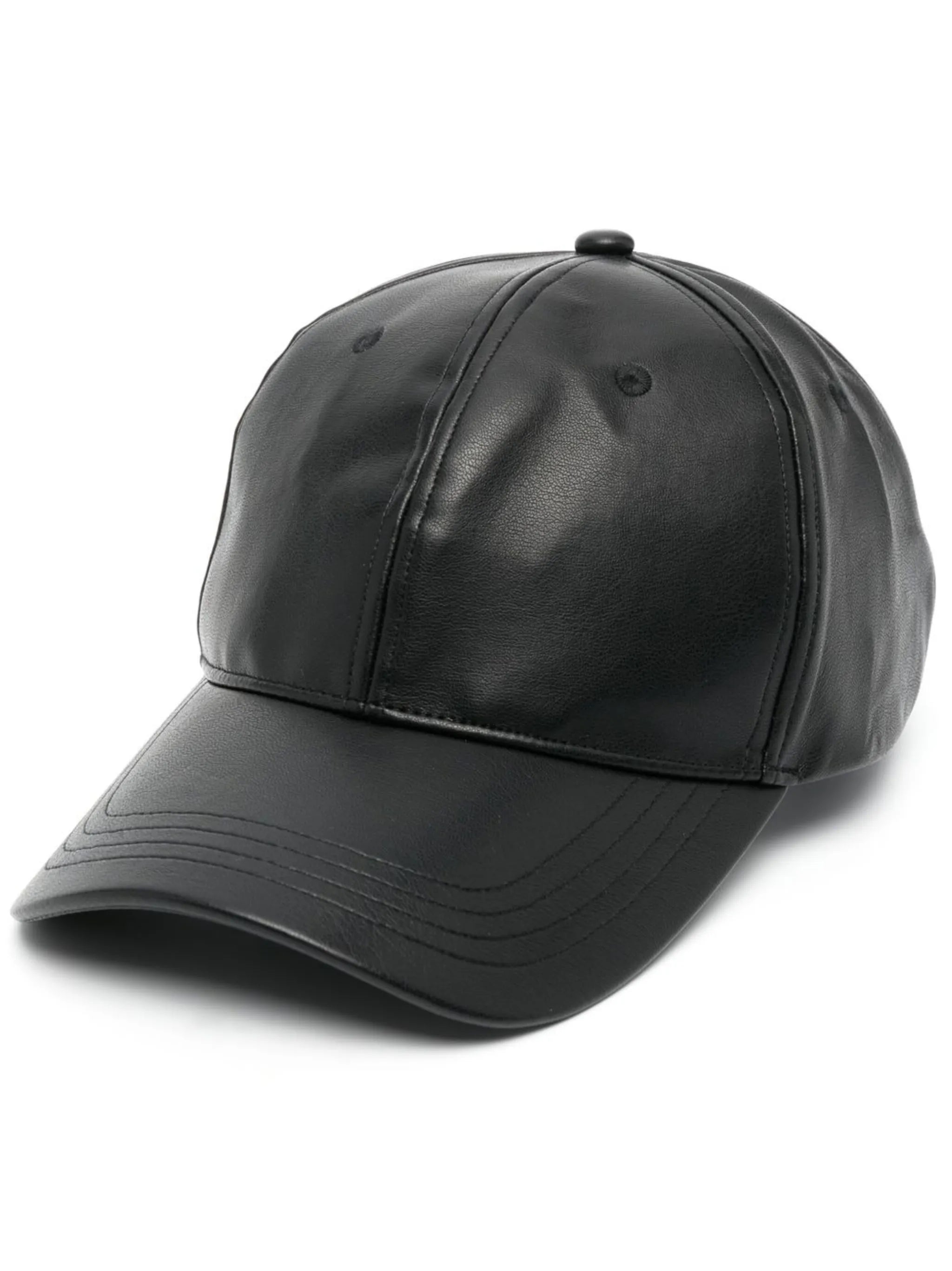 Cia faux-leather cap