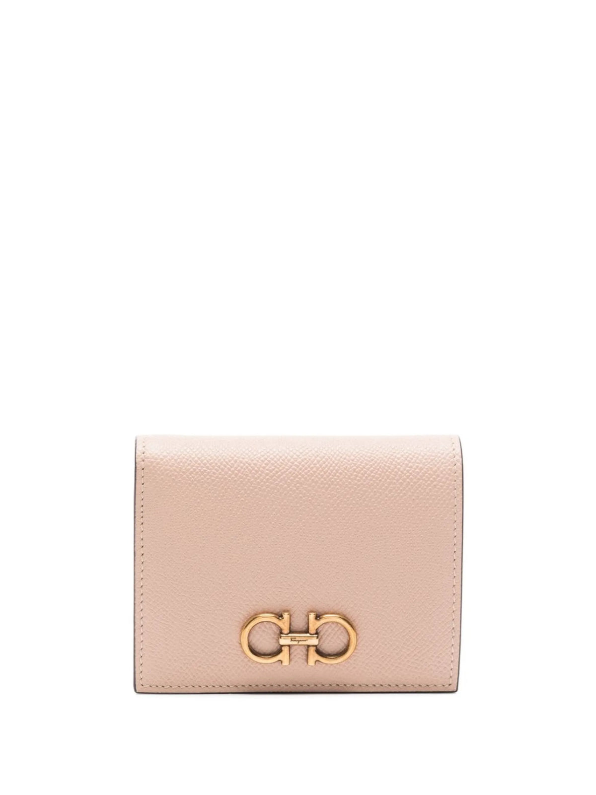 Gancini-motif grained wallet