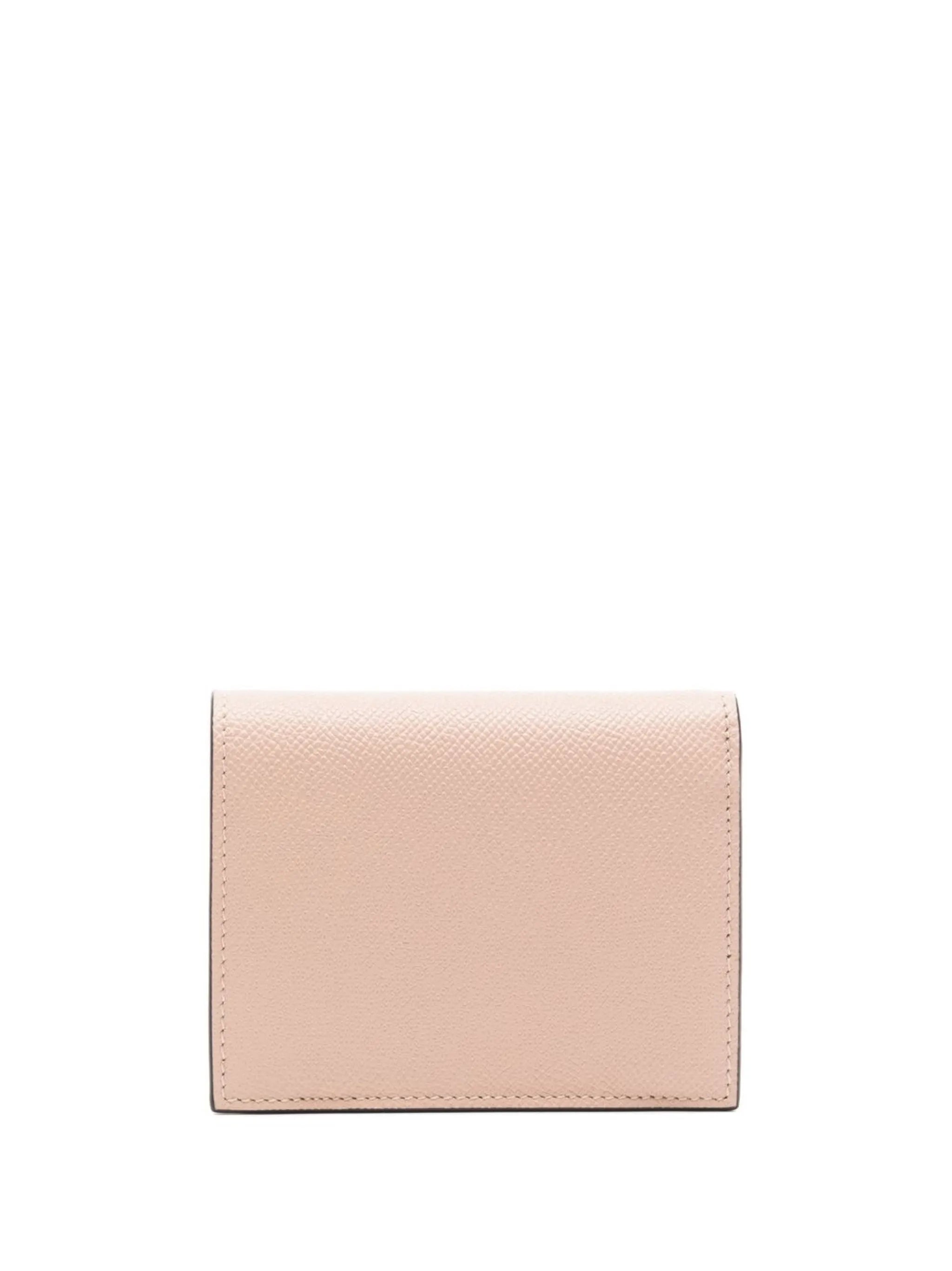 Gancini-motif grained wallet