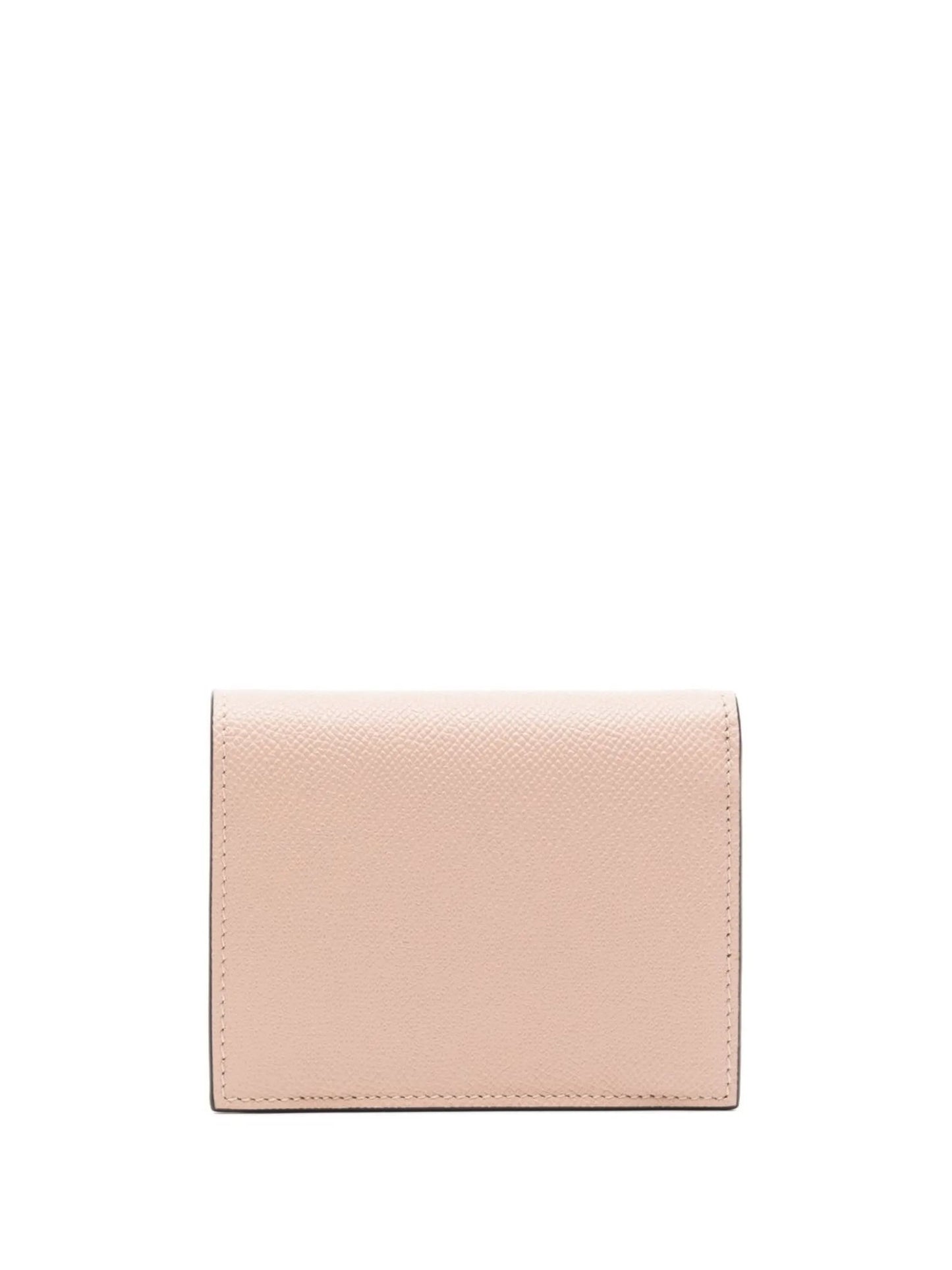Gancini-motif grained wallet