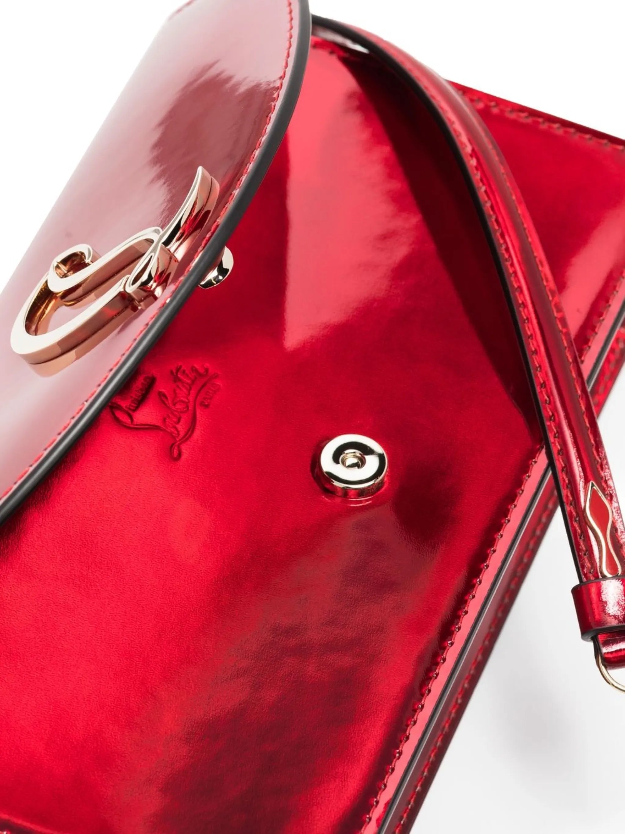 Loubi54 logo-plaque clutch