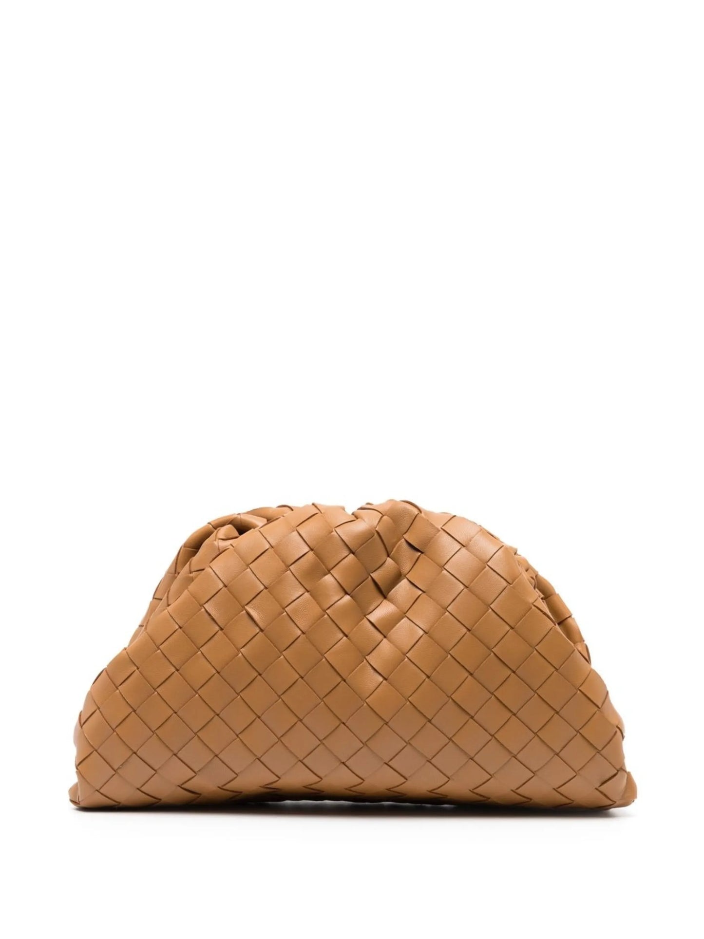 Intrecciato leather clutch bag