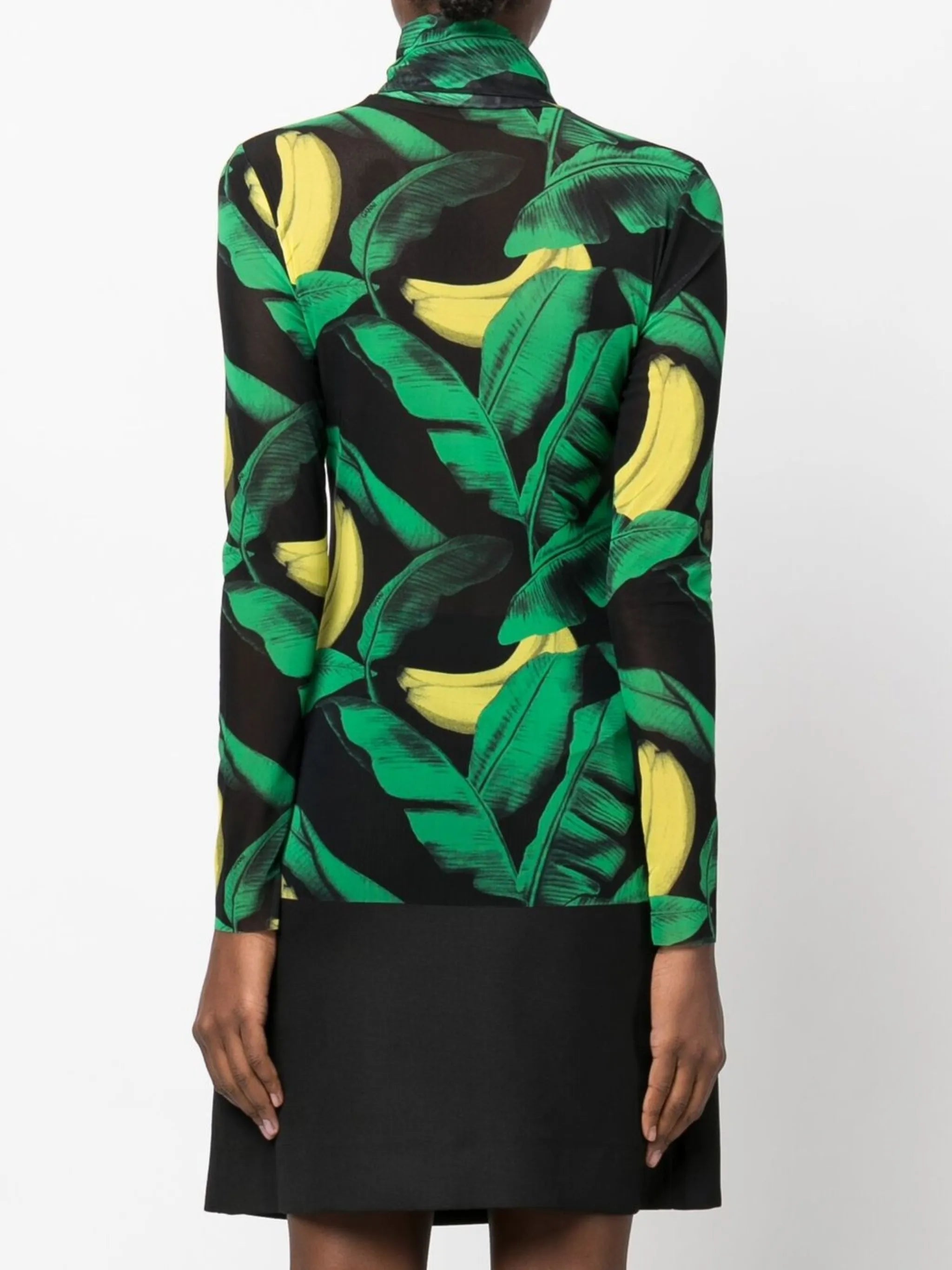 banana-print turtleneck top