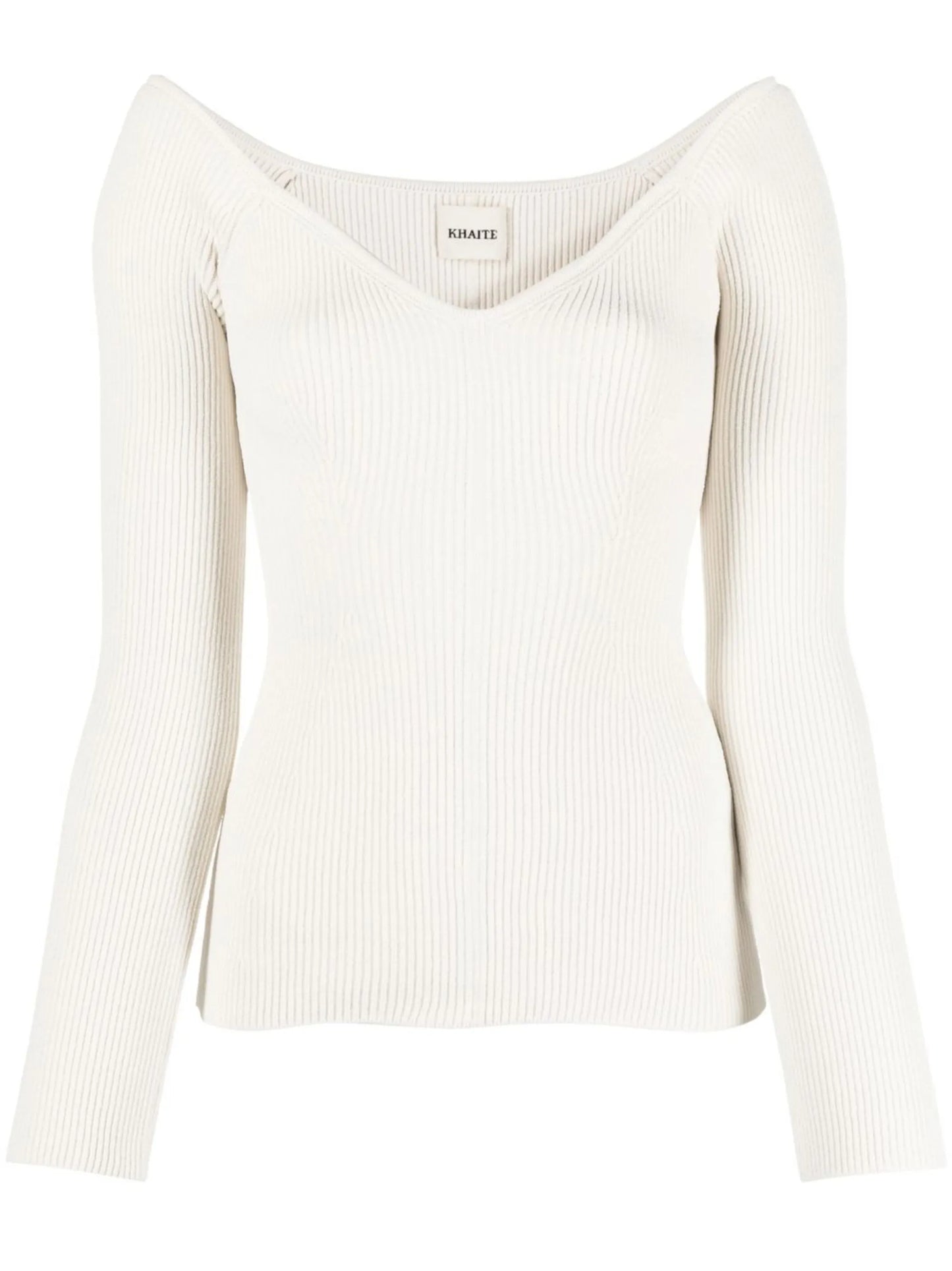 Luella off-shoulder rib knit top