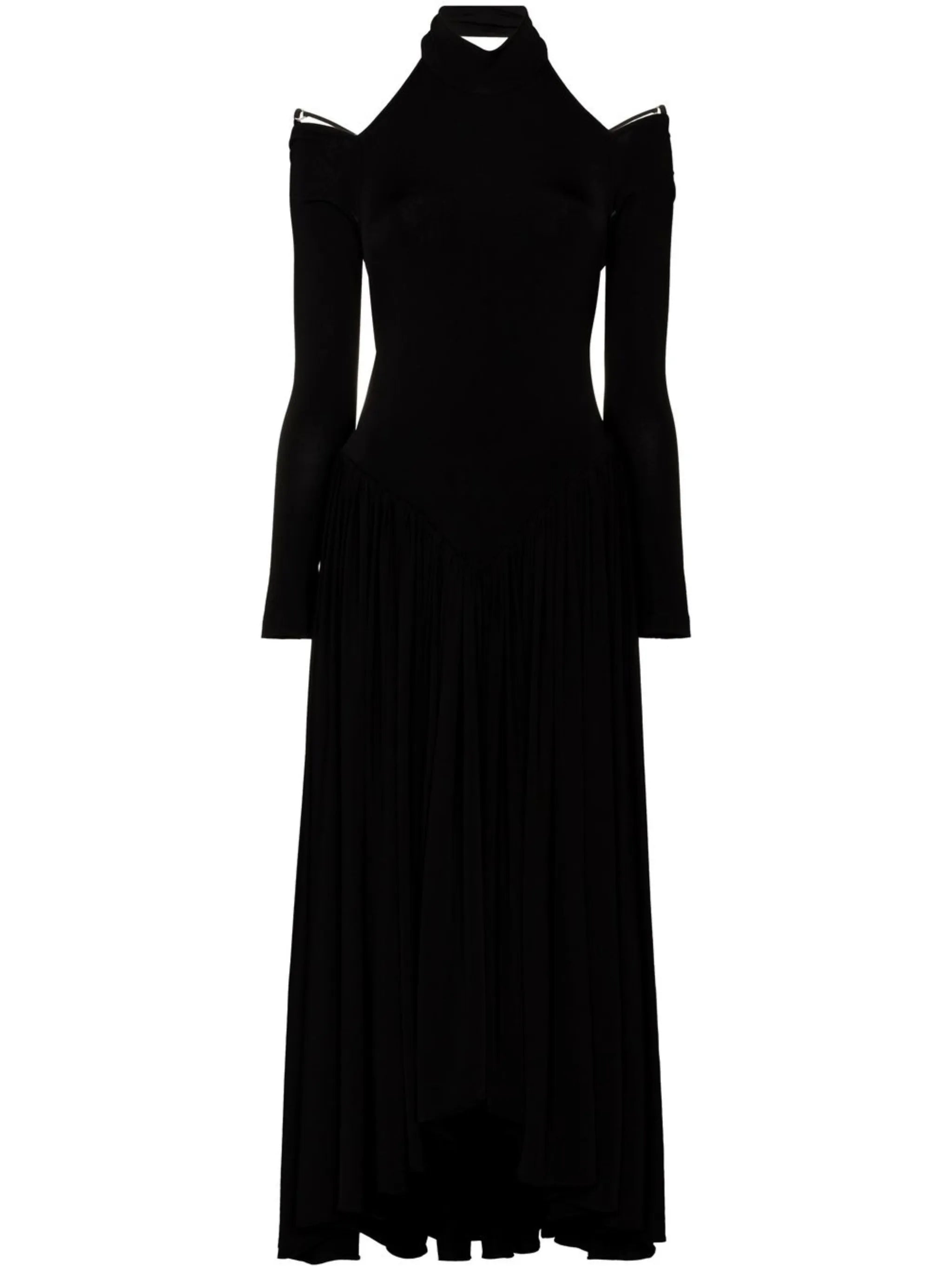 cold-shoulder long-sleeve dress