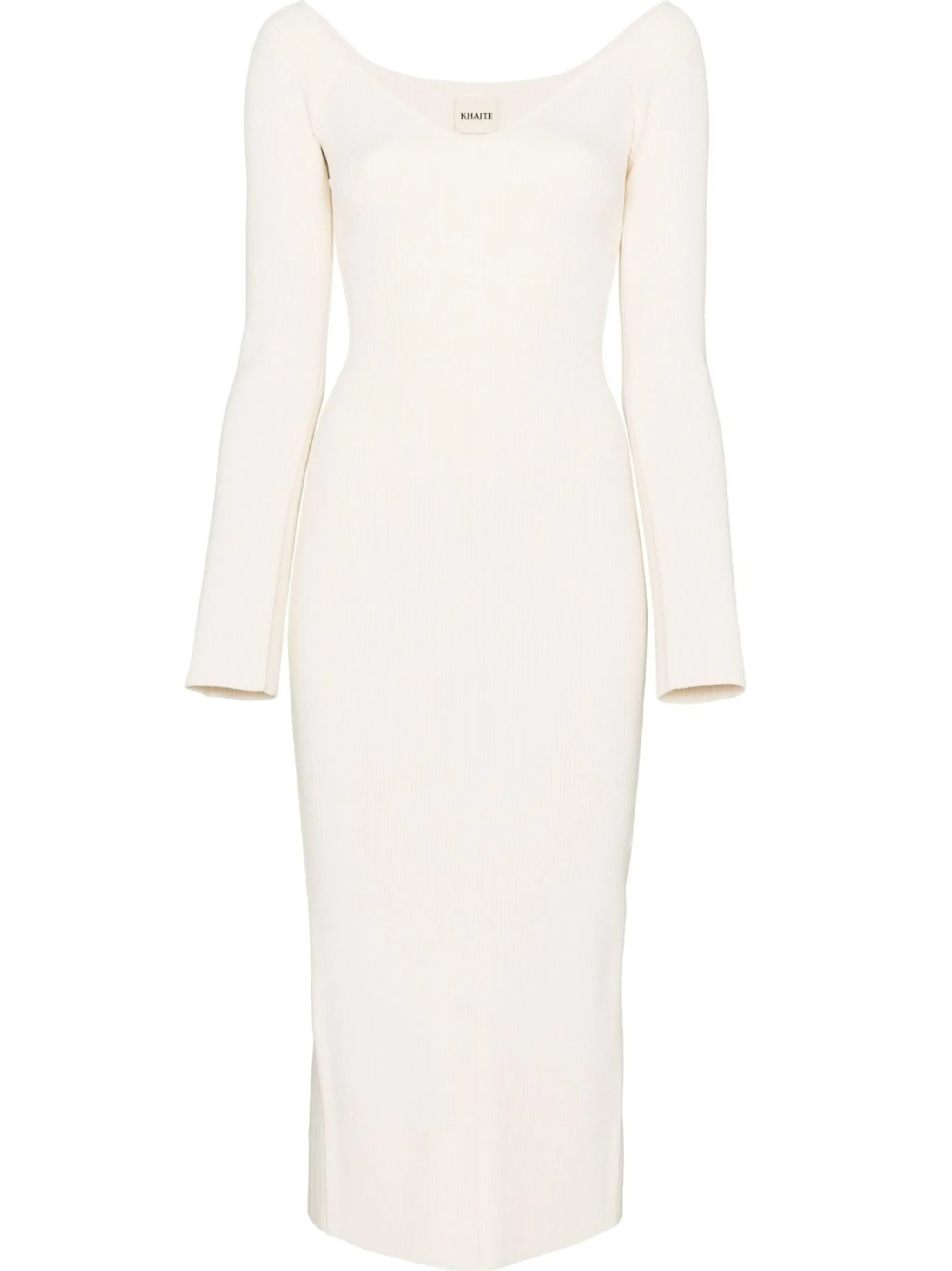 Pia ribbed-knit midi dress