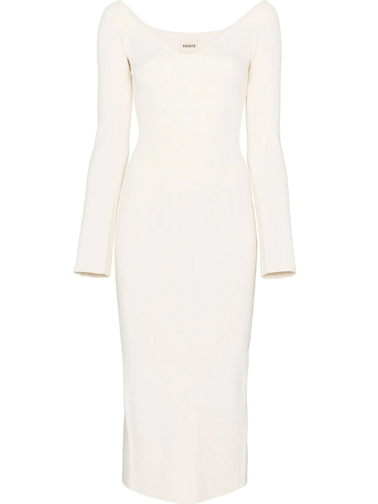 Pia ribbed-knit midi dress