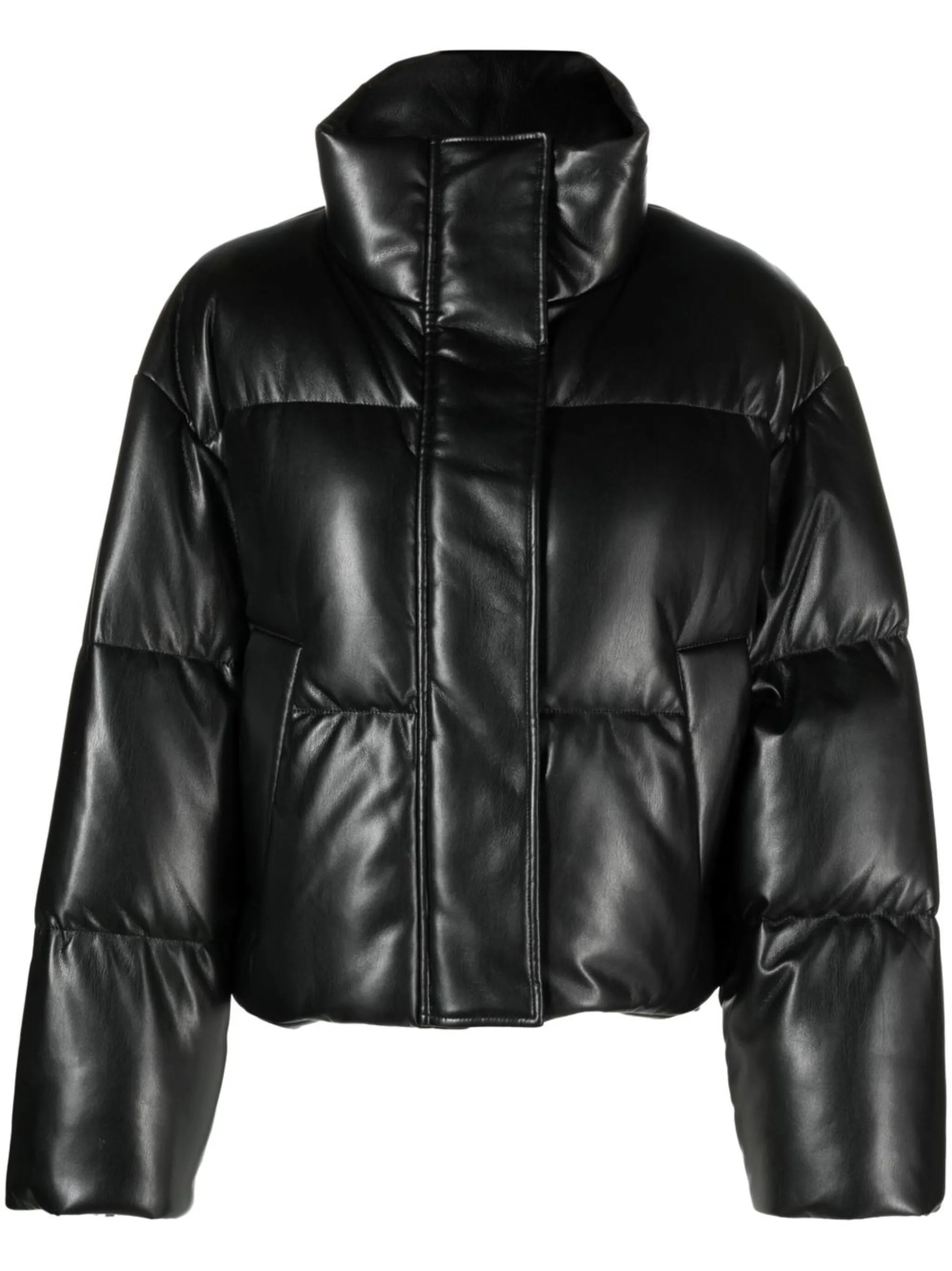 concealed-front padded jacket