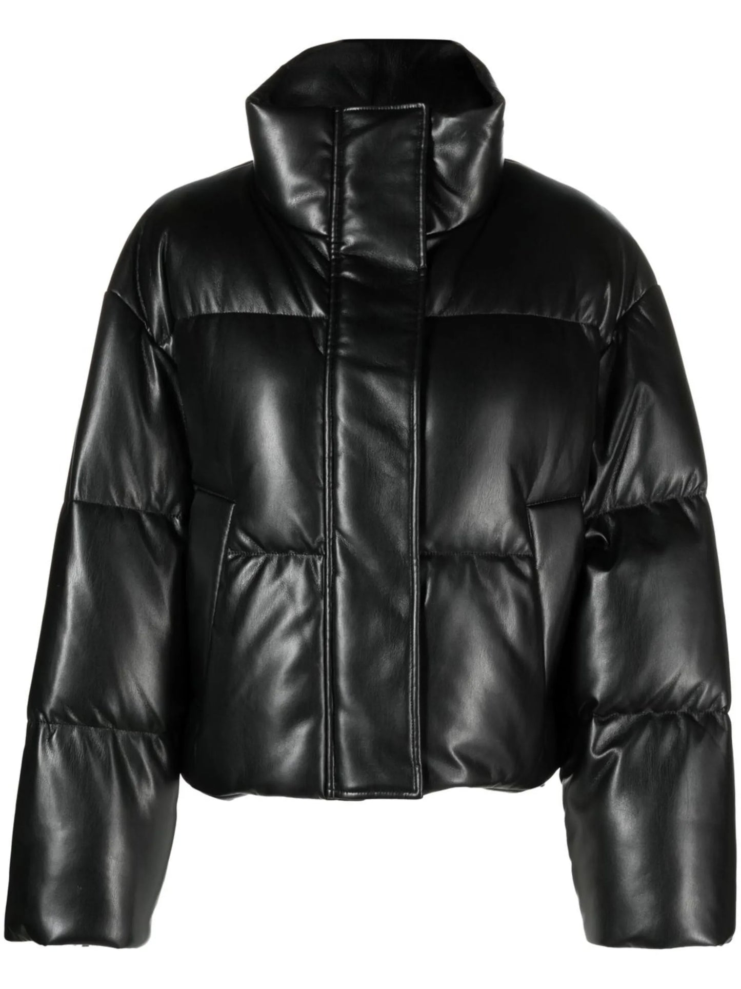concealed-front padded jacket