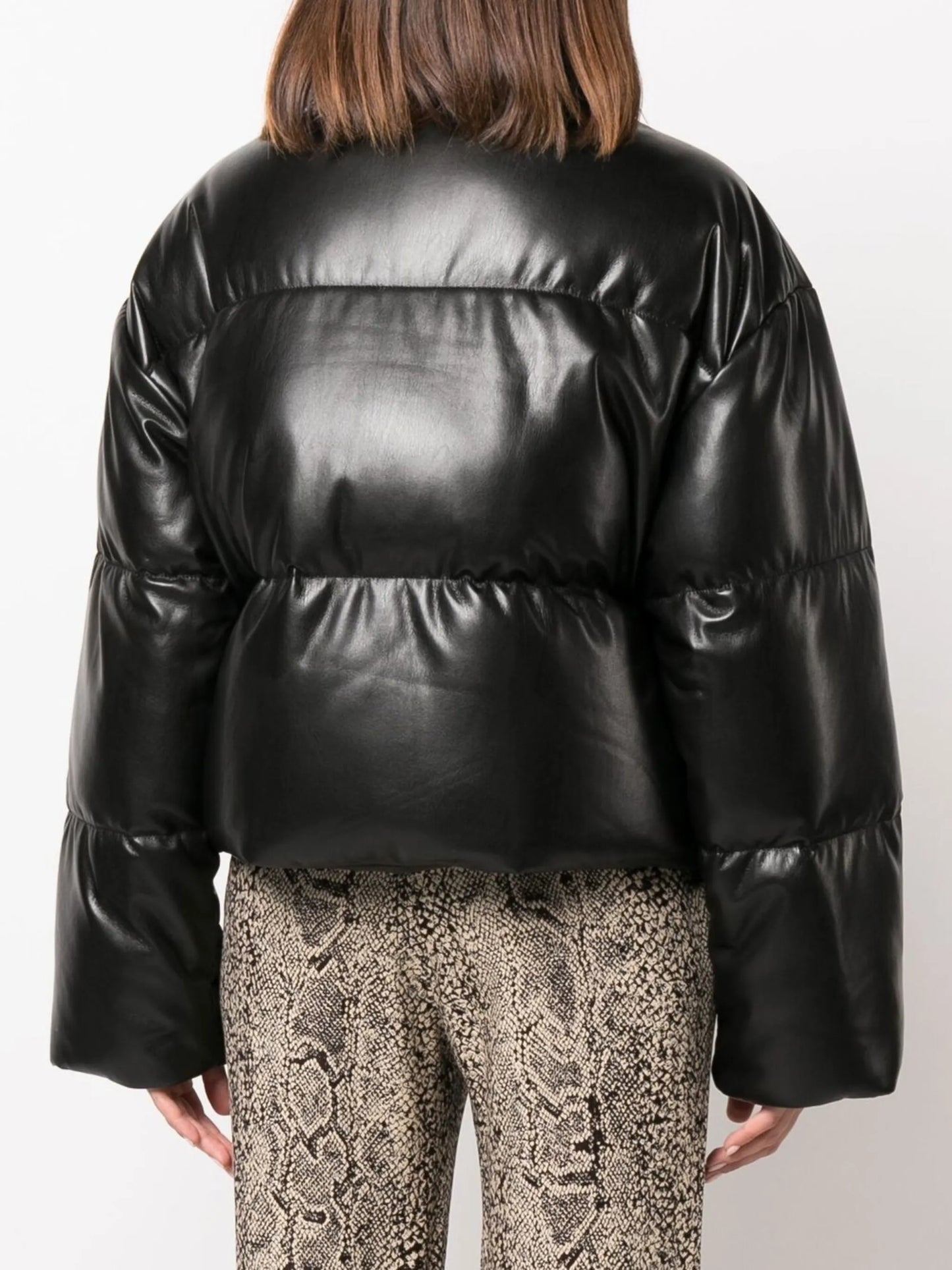 concealed-front padded jacket