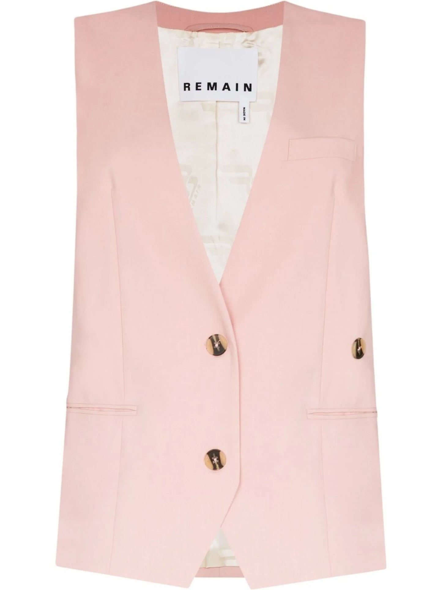 V-neck button-up waistcoat