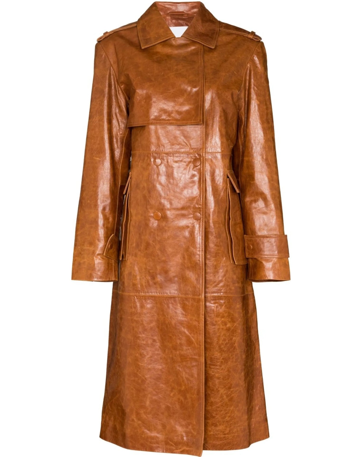 Idamo leather trench coat