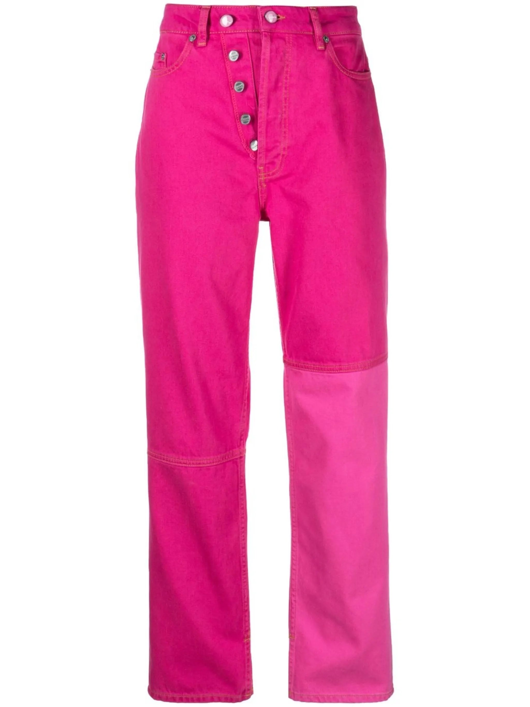high-rise straight-leg jeans