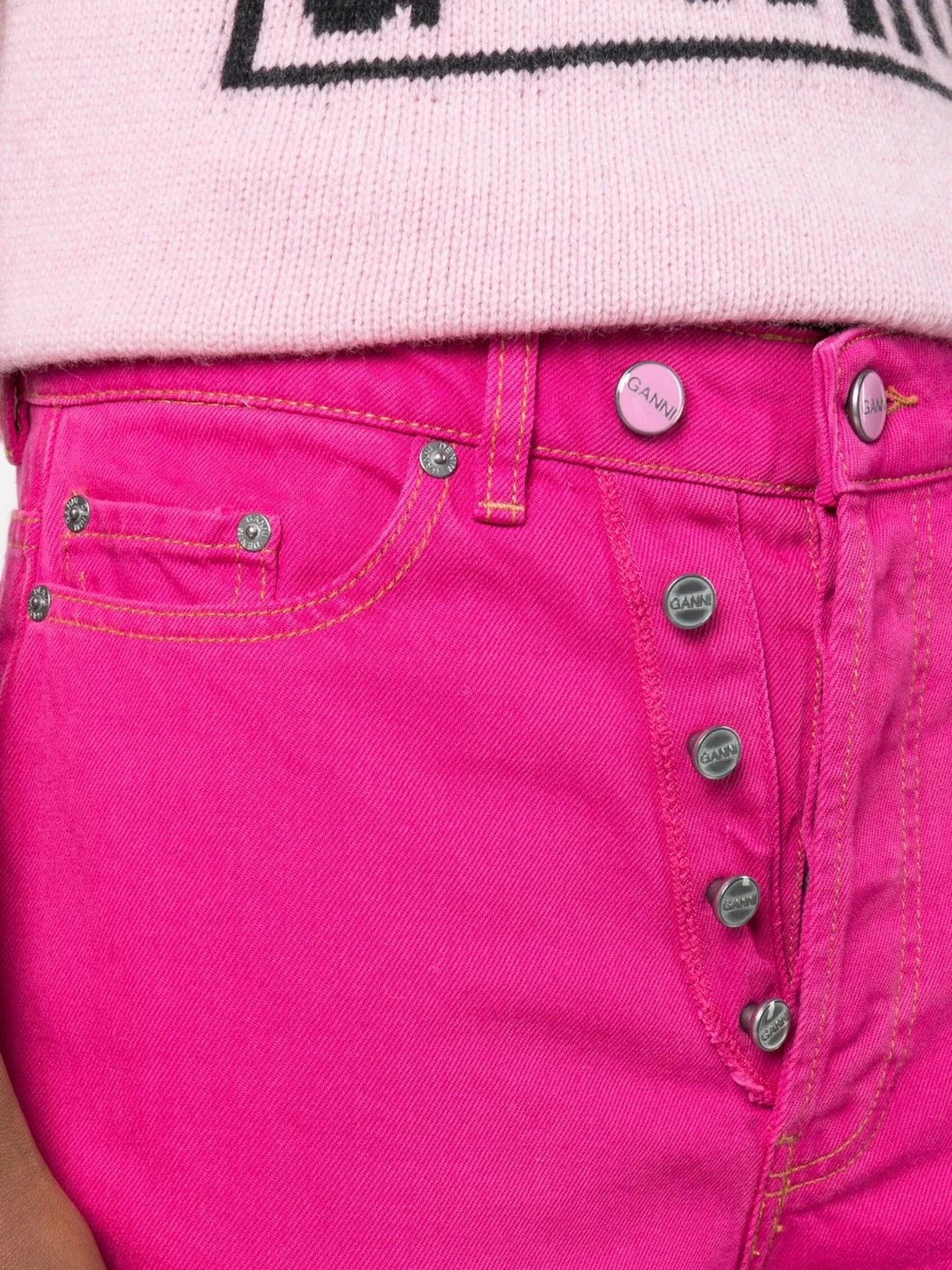 high-rise straight-leg jeans