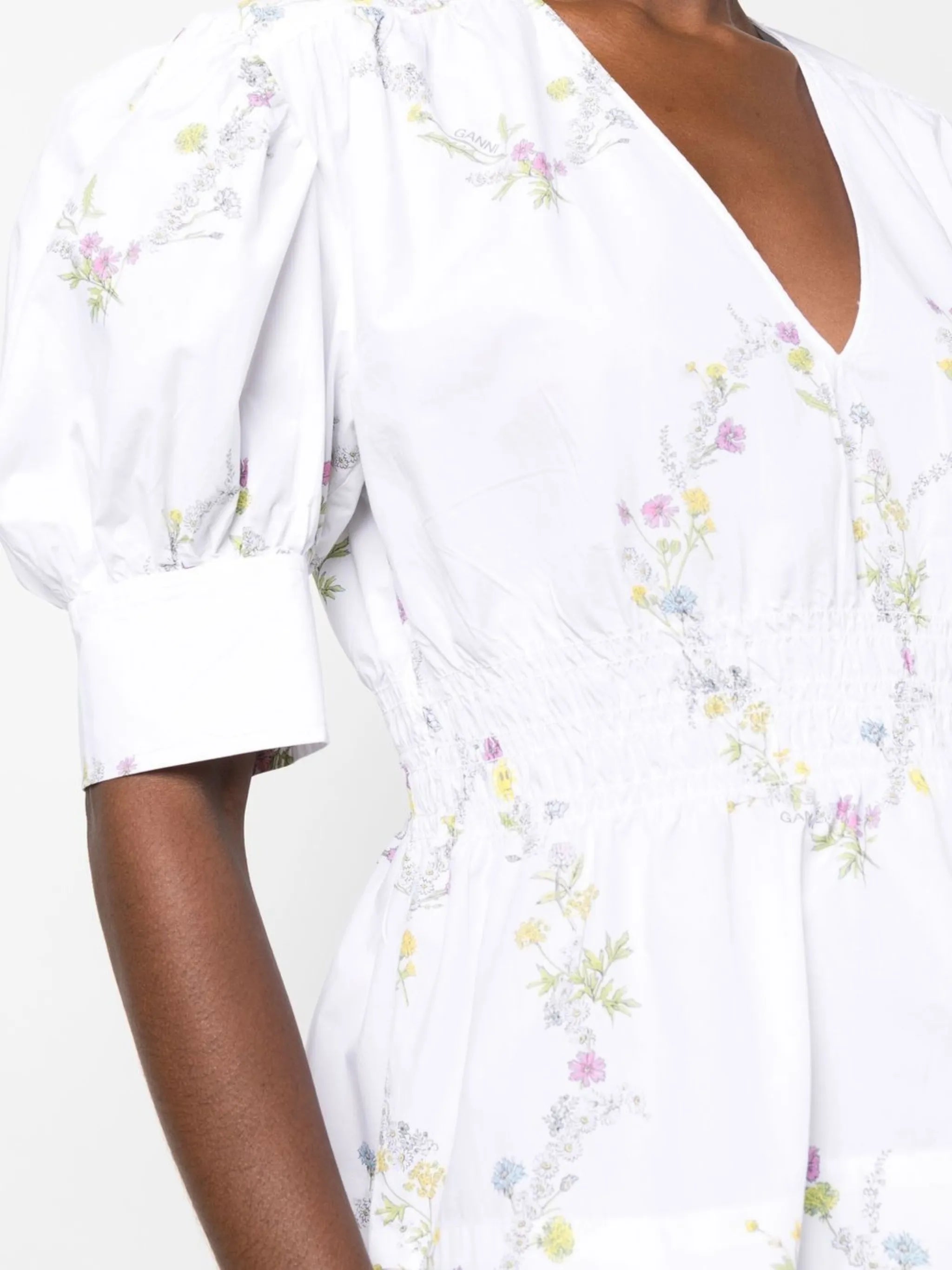 floral-print peplum blouse
