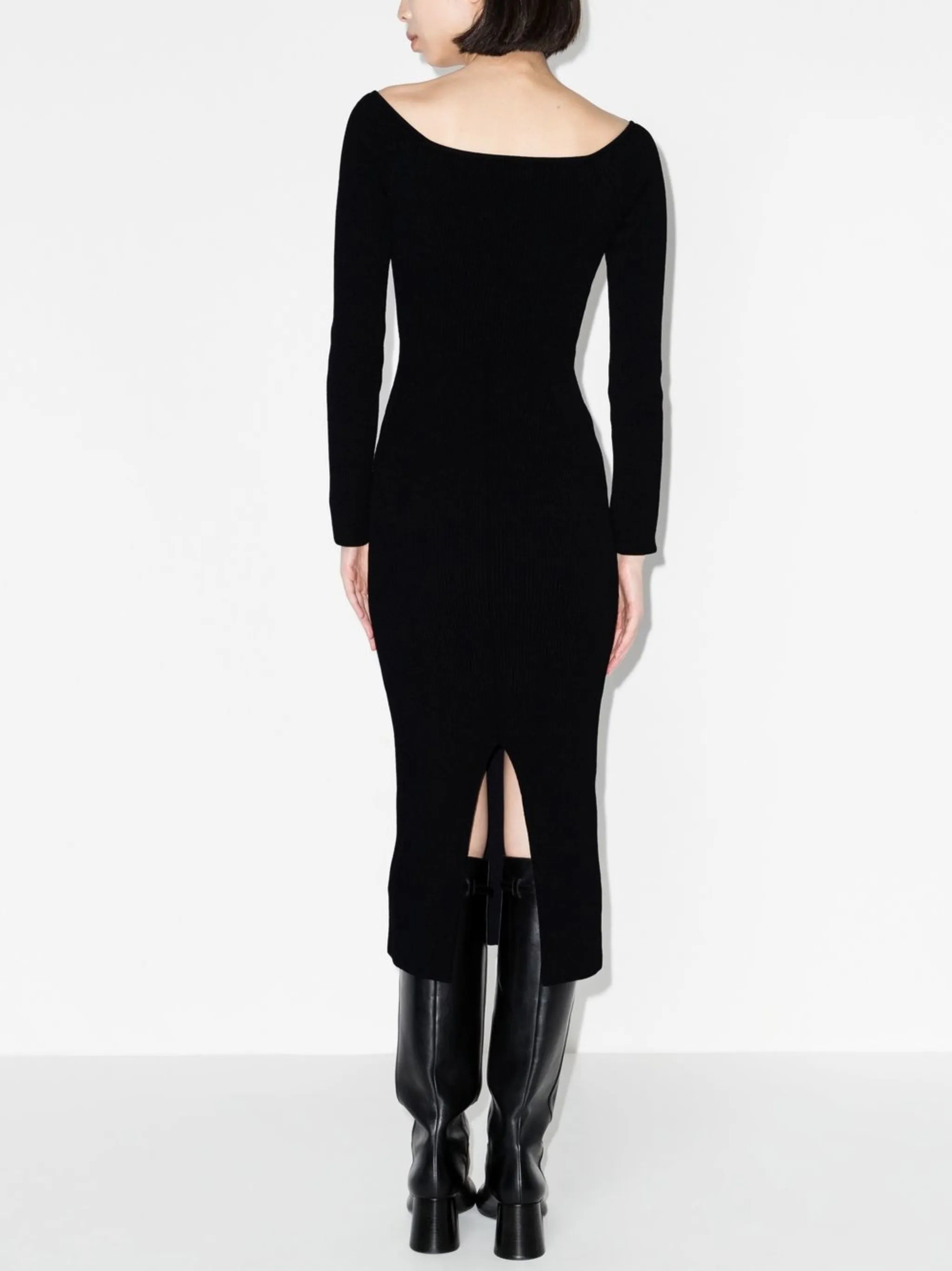 The Pia ribbed-knit midi dress