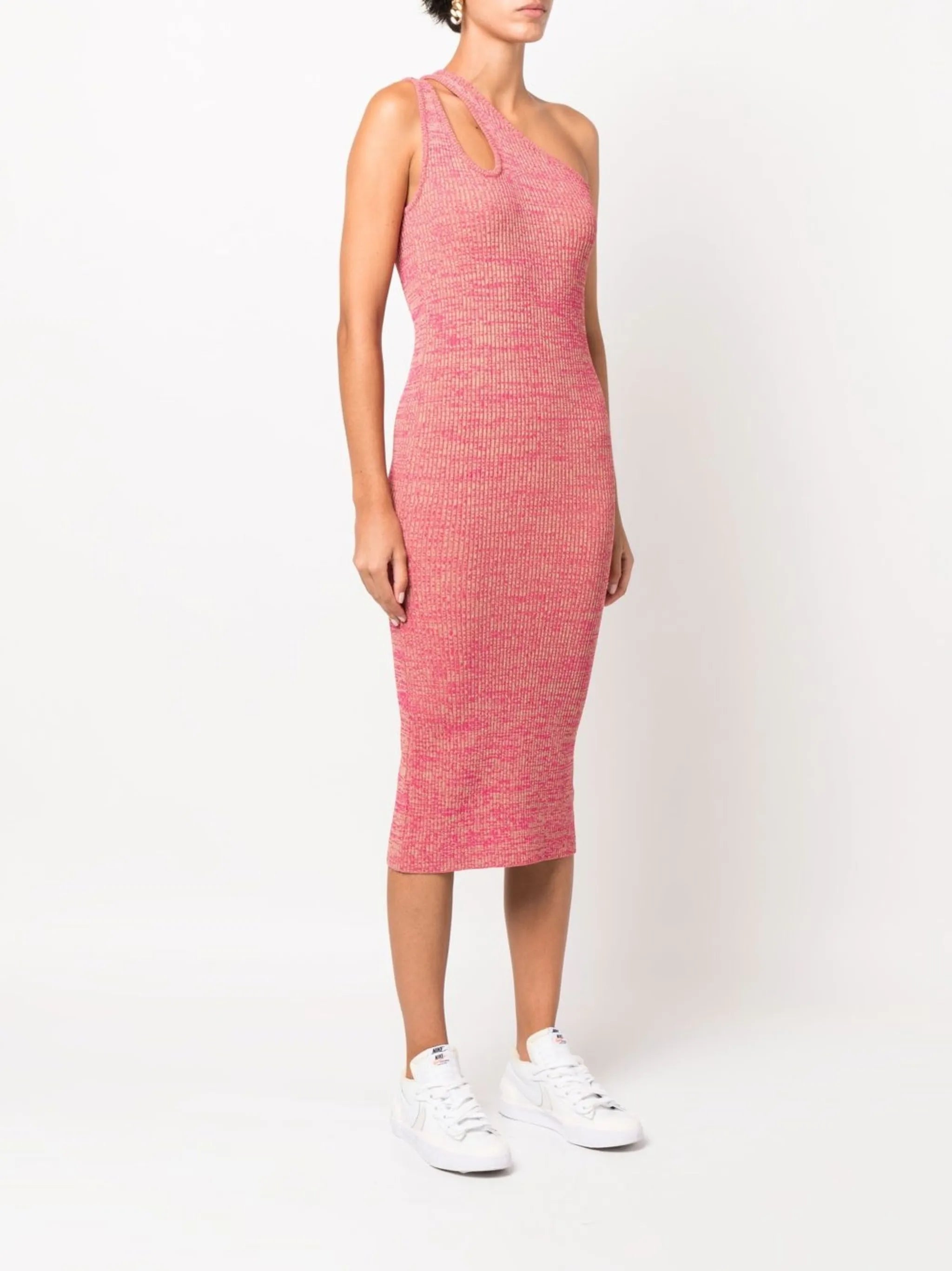 Mila one-shoulder knitted dress