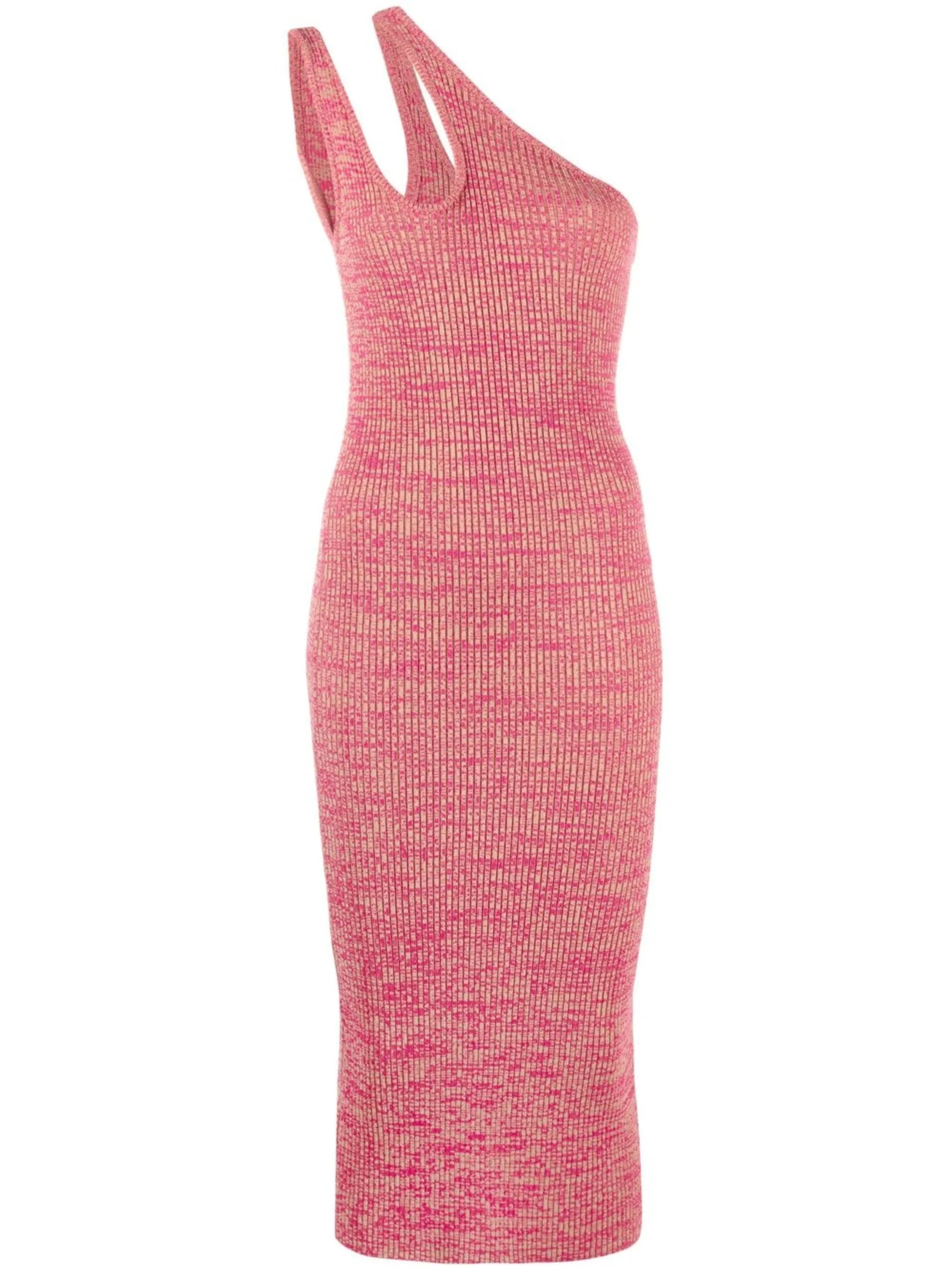 Mila one-shoulder knitted dress