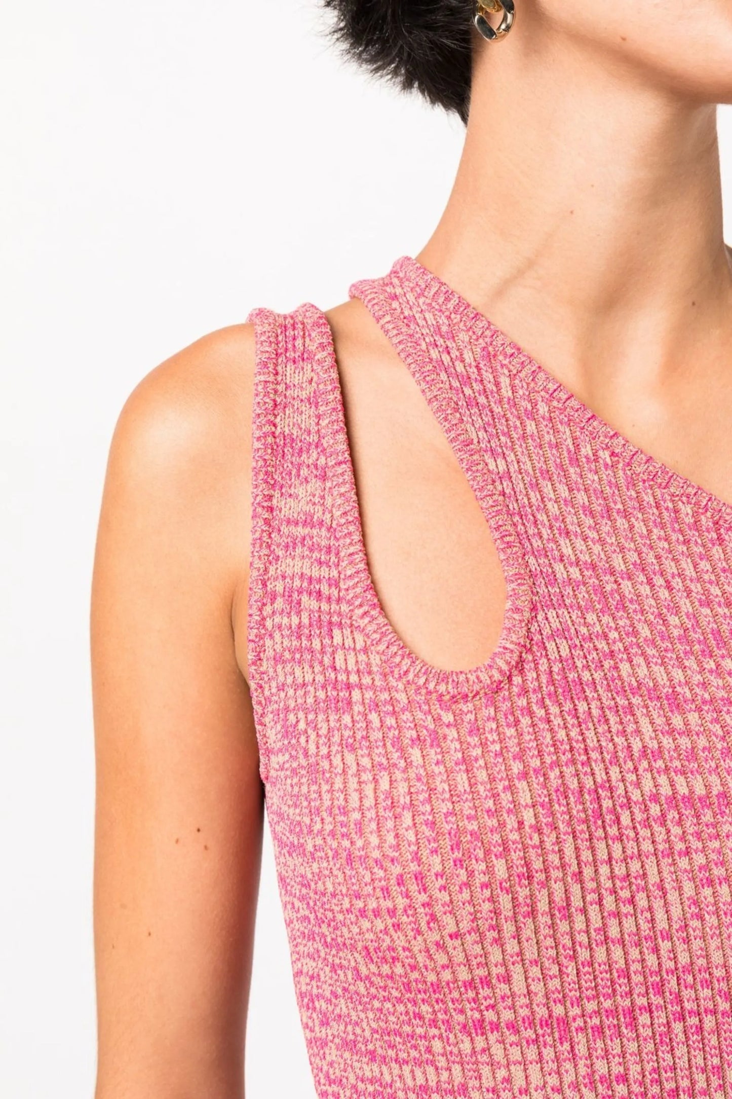 Mila one-shoulder knitted dress