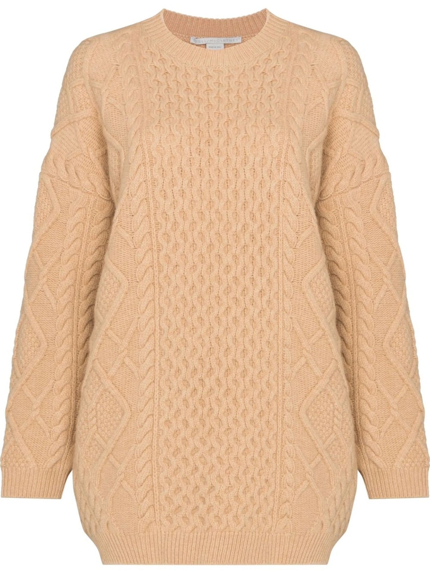 Aran-knit oversized jumper