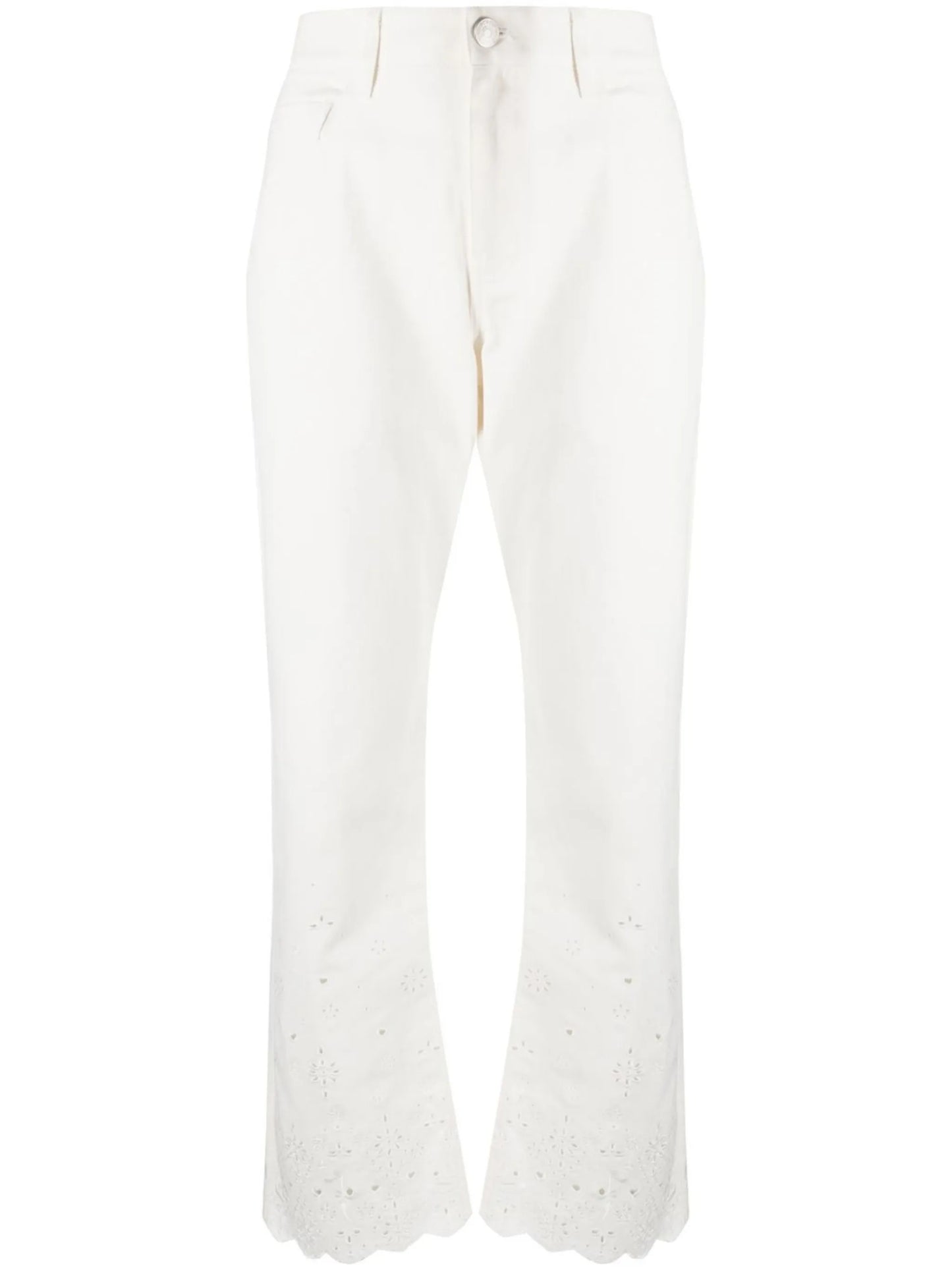 Noemie eyelet-embroidered straight jeans