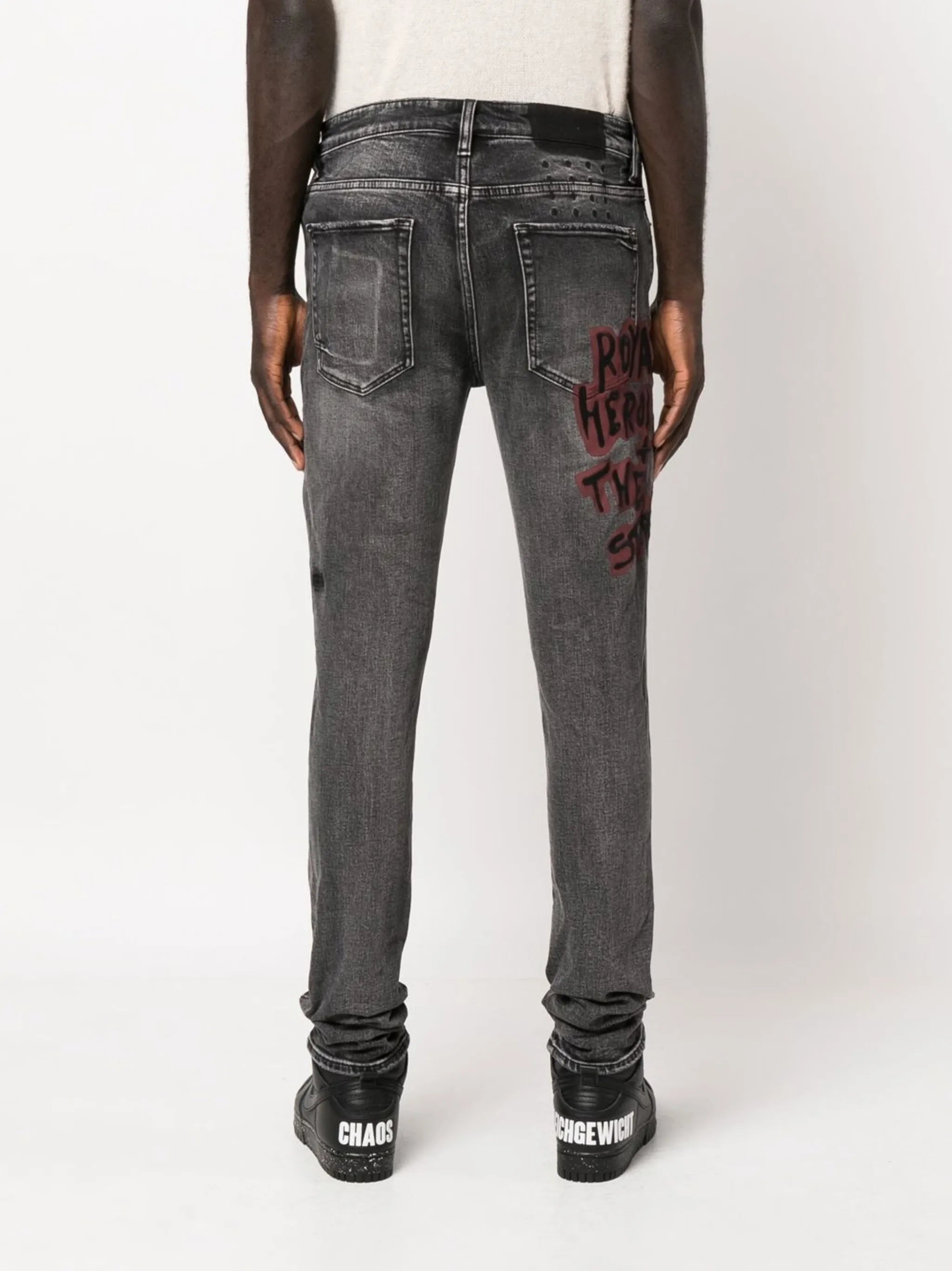 spray-paint Van Winkle skinny jeans