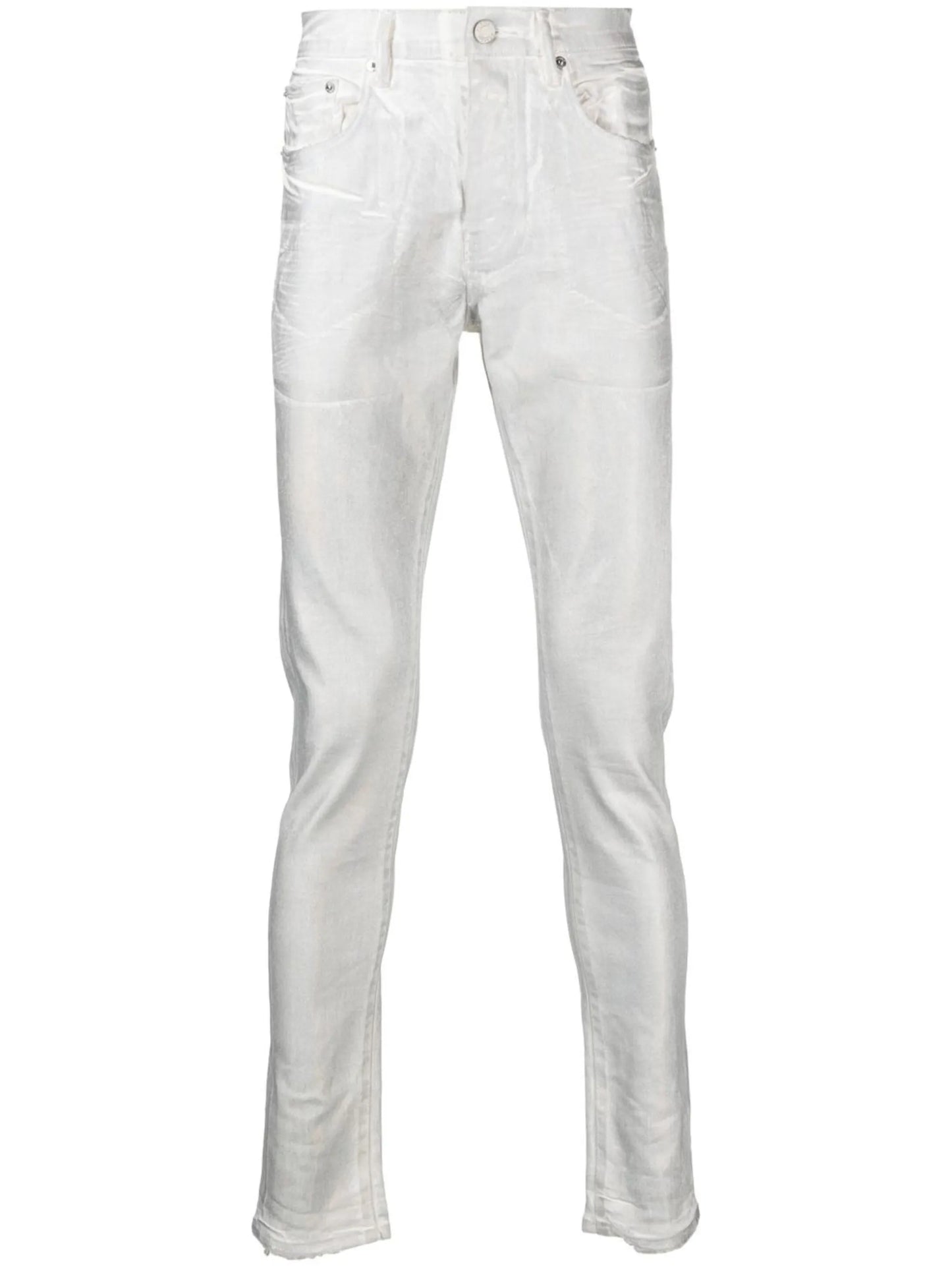 worn iridescent skinny jeans