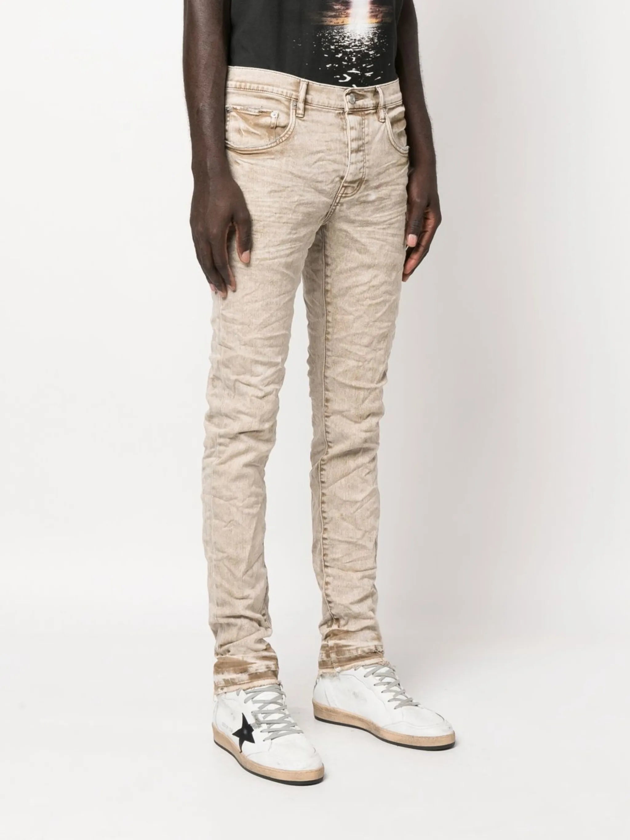 stretch-cotton mid-rise jeans