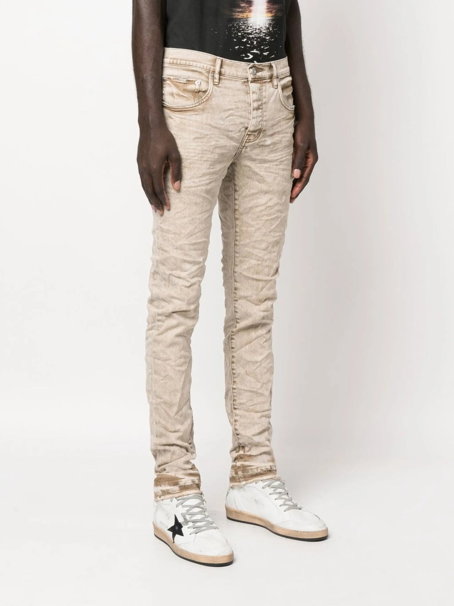 stretch-cotton mid-rise jeans