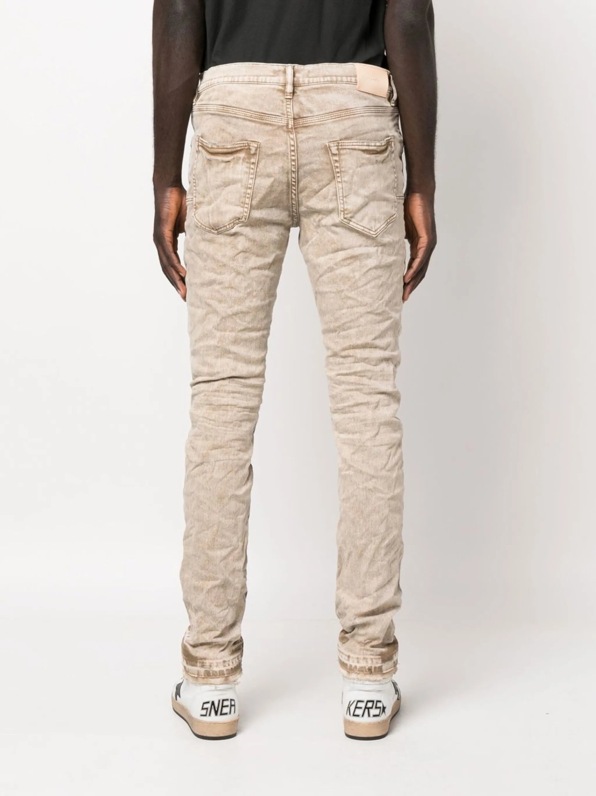 stretch-cotton mid-rise jeans