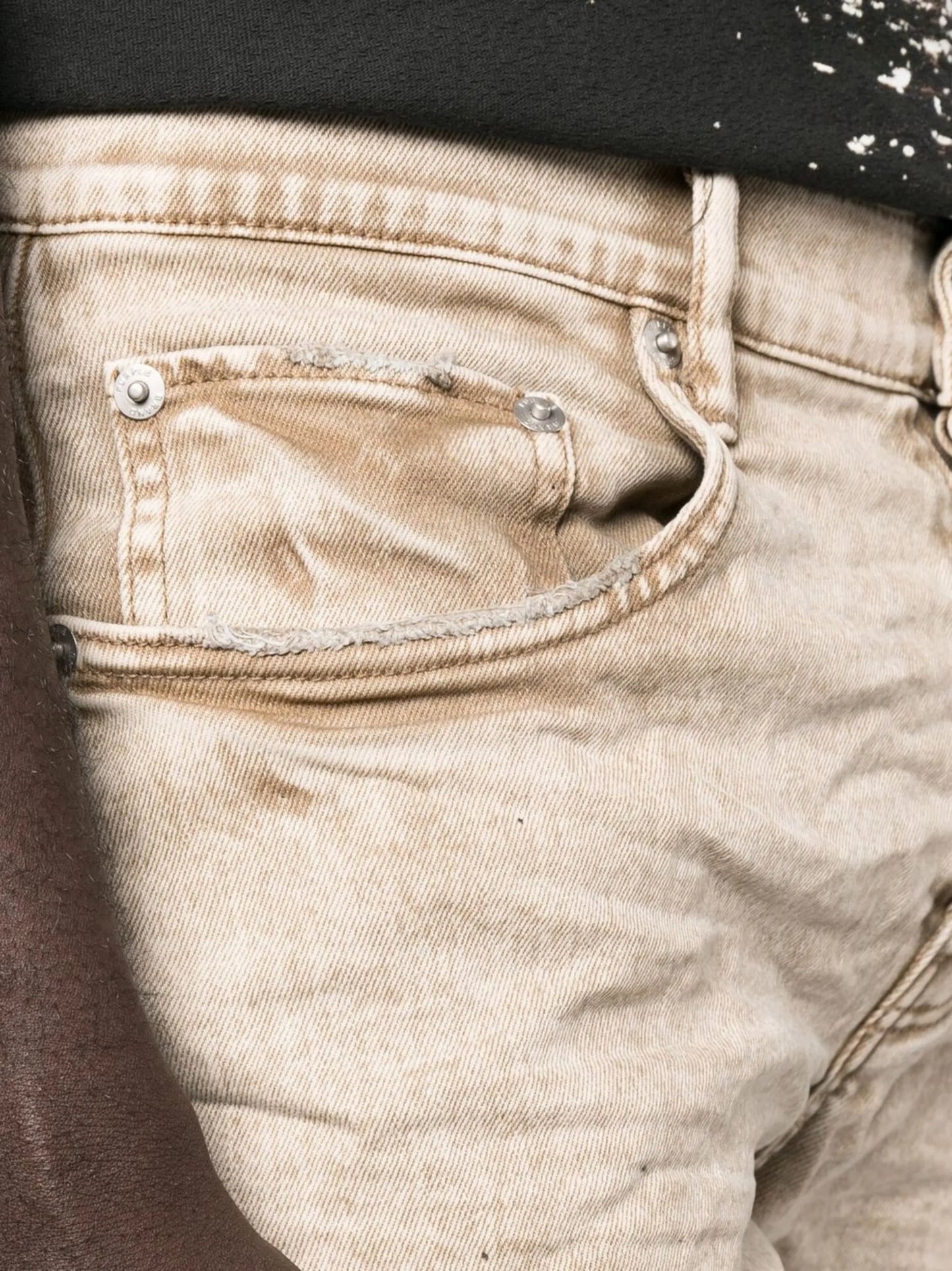 stretch-cotton mid-rise jeans