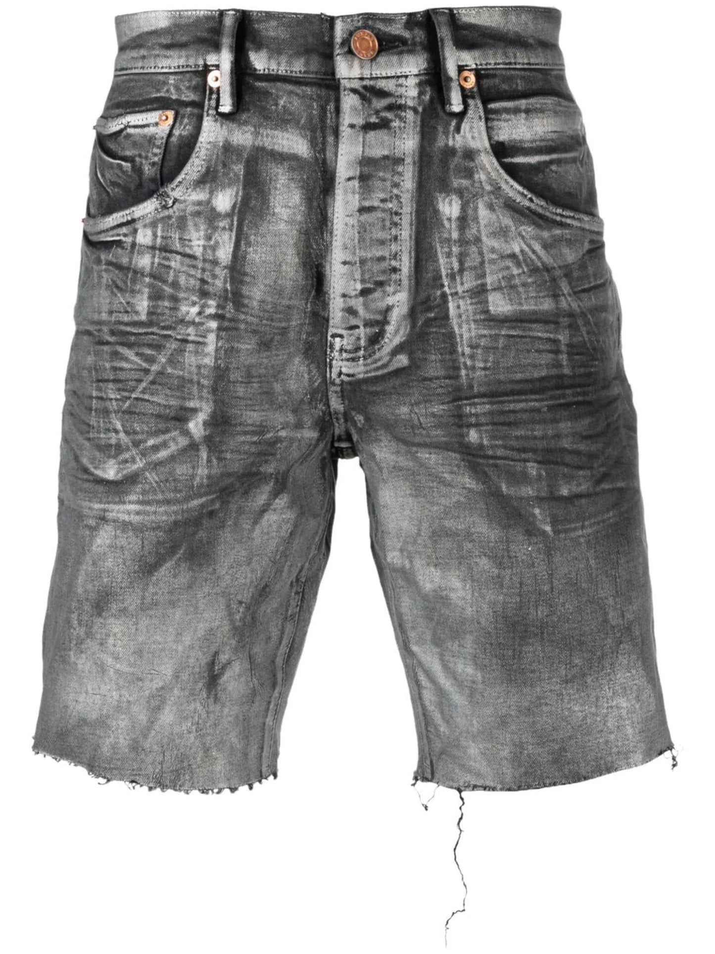 mid-rise denim shorts
