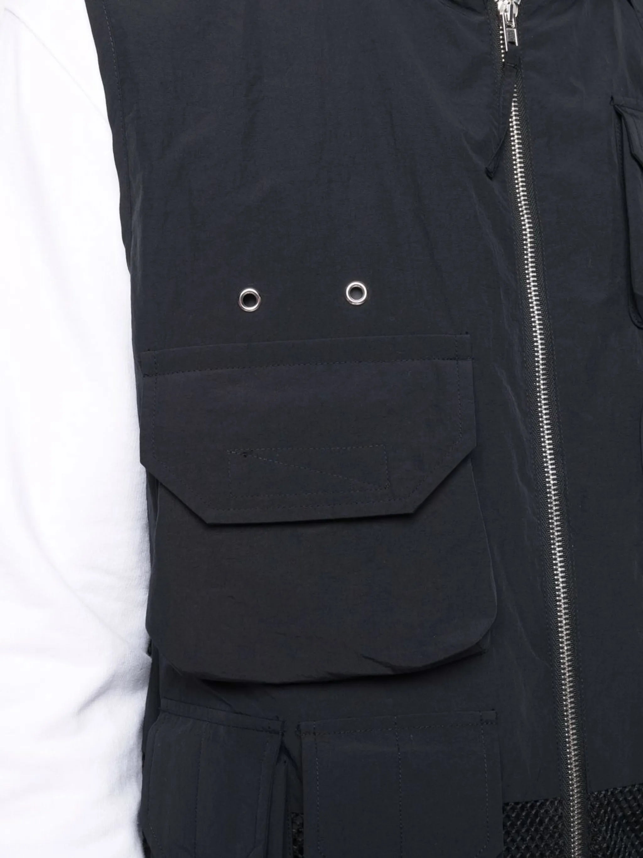 mesh-panel gilet jacket