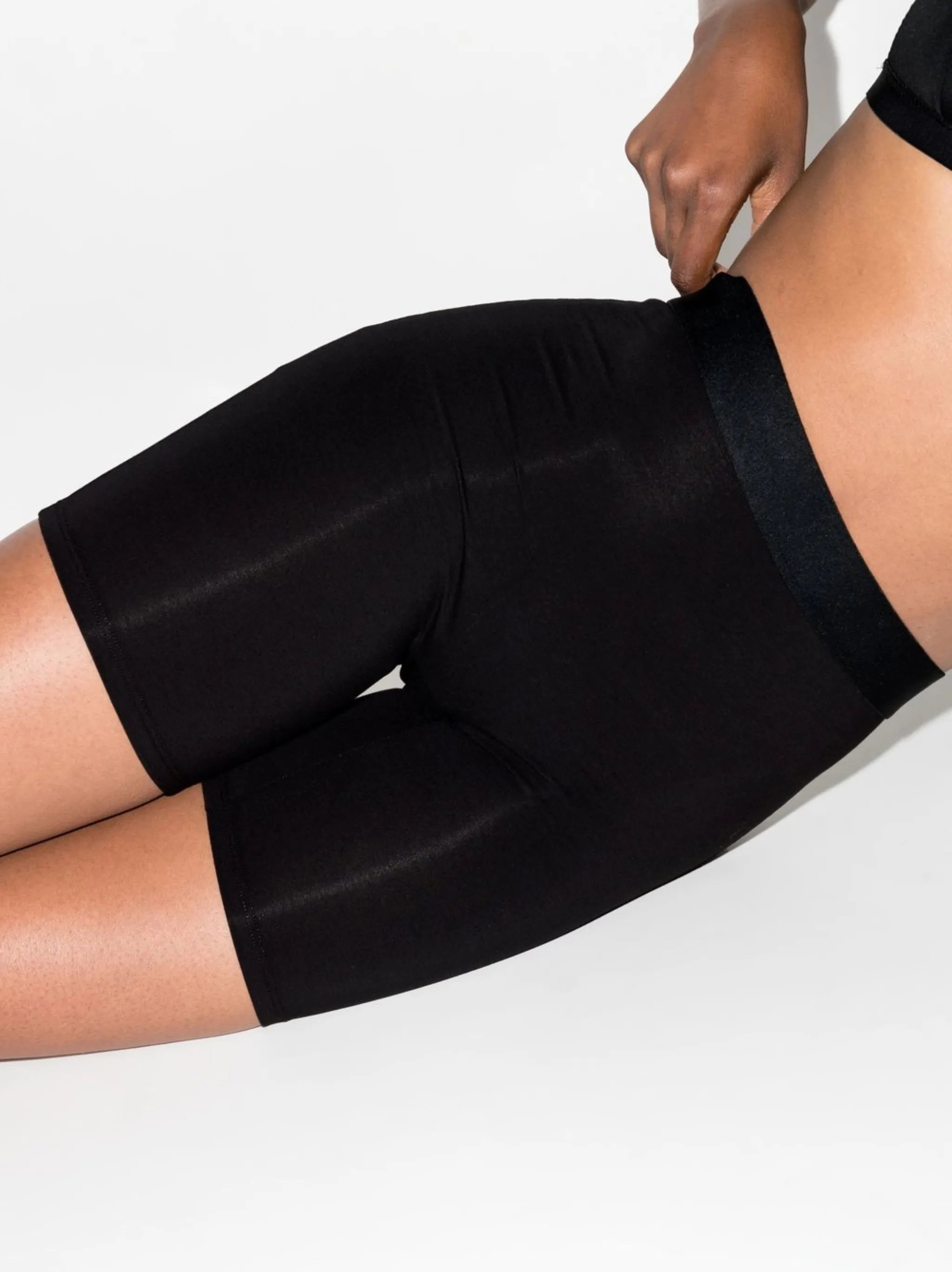 high-waisted stretch shorts