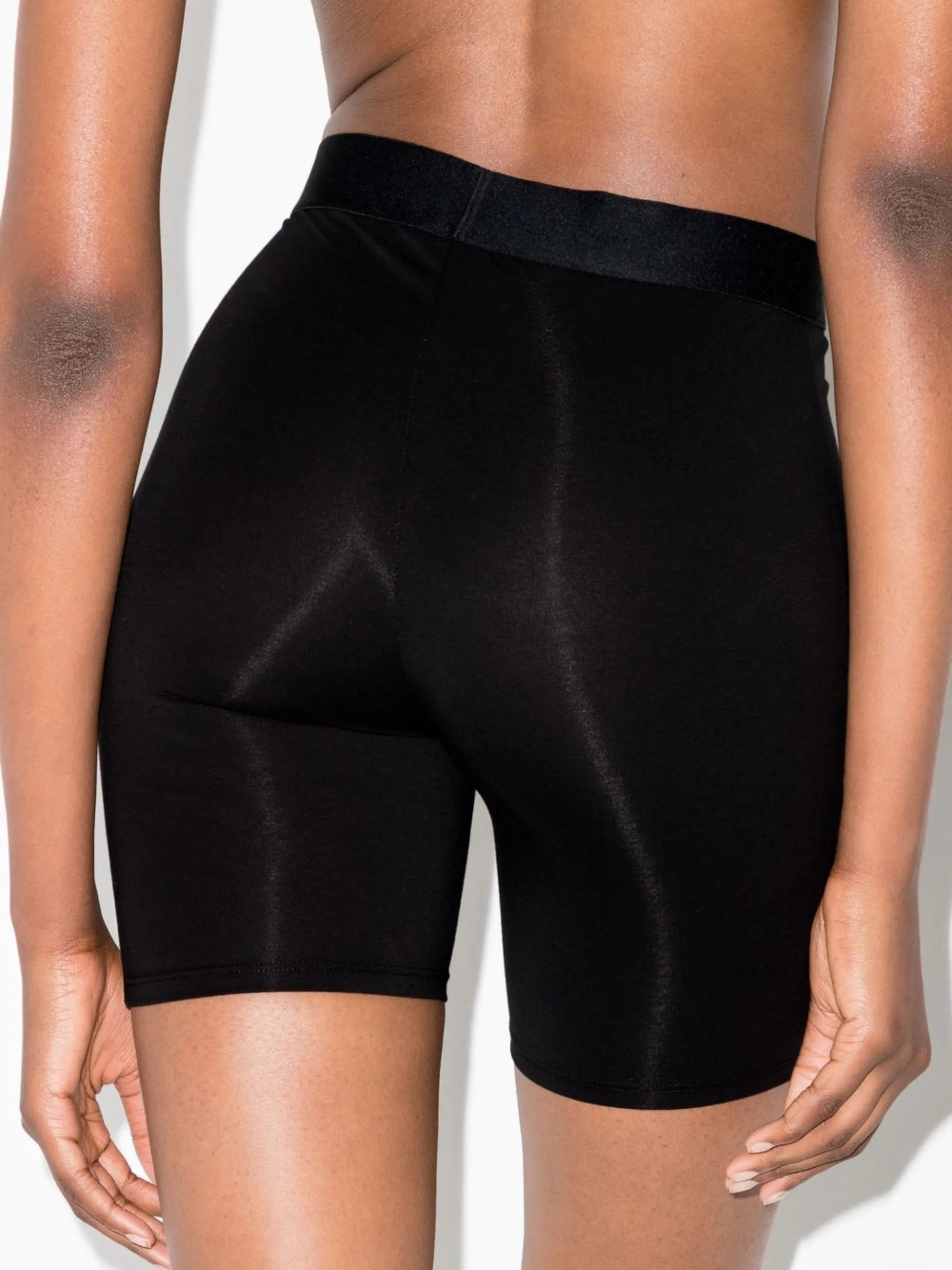 high-waisted stretch shorts